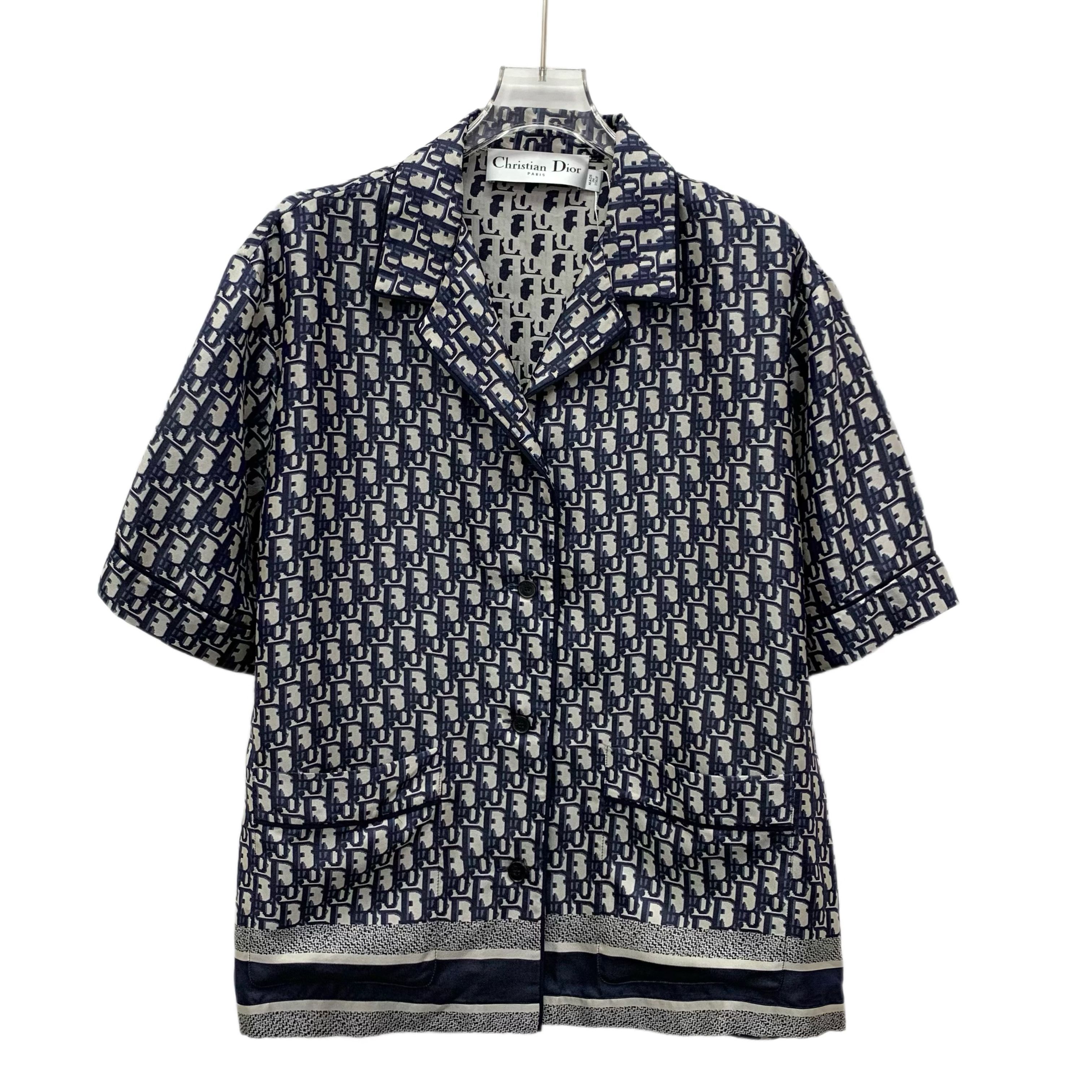 Dior Dior Logo Jacquard Silk Shirt Size 42 Size US XS / EU 42 / 0 - 1 Thumbnail