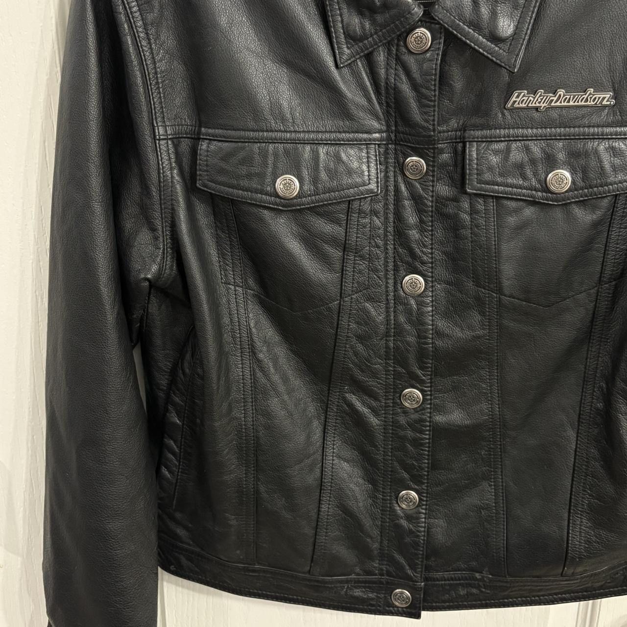 Harley Davidson Harley Davidson leather jacket with red accents Size L / US 10 / IT 46 - 3 Thumbnail