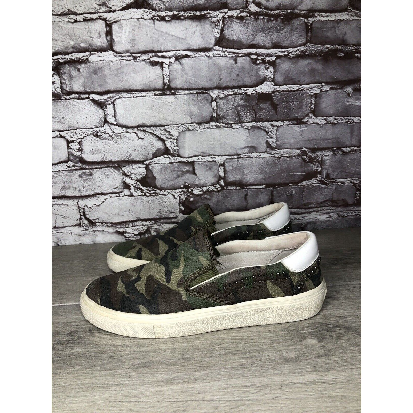 ASH Ash Nikita Camouflage Army Military Canvas Slip On Sneakers Size US 8.5 / IT 38.5 - 14 Thumbnail