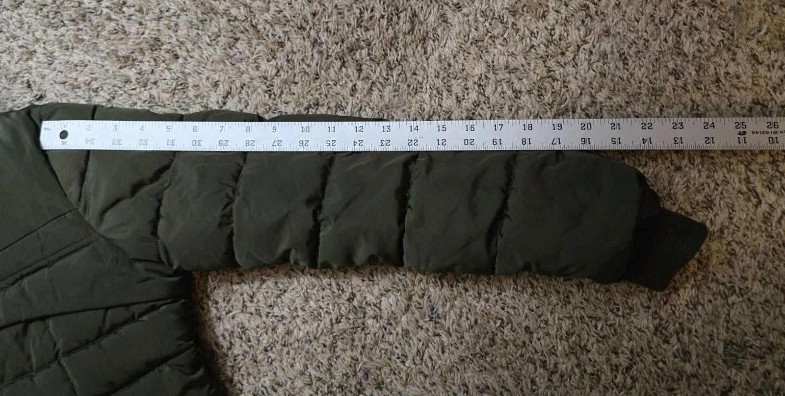 Other XSY Puffer Jacket Winter Coat Juniors L LG Olive Green Hood Size L / US 10 / IT 46 - 12 Thumbnail