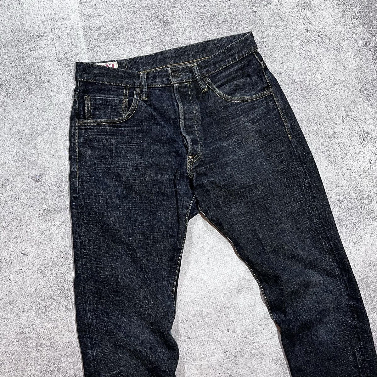 Oni ONI Denim Selvedge Jeans Indigo ONI-902-AIZUMI Made Japan 29 Size US 29 - 3 Thumbnail