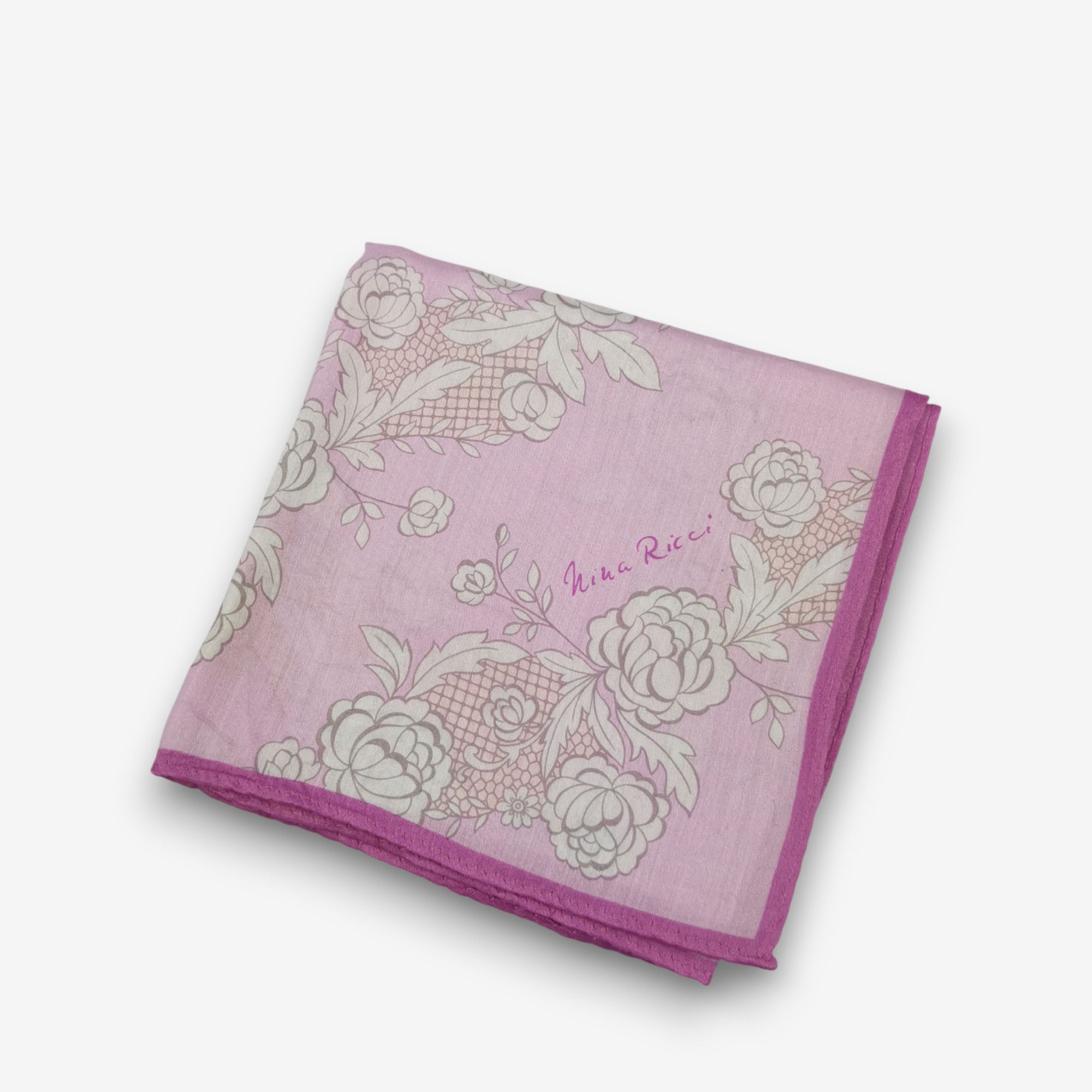 Japanese Brand Vintage Nina Ricci Handkerchief Neckerchief Bandana Size ONE SIZE - 4 Thumbnail