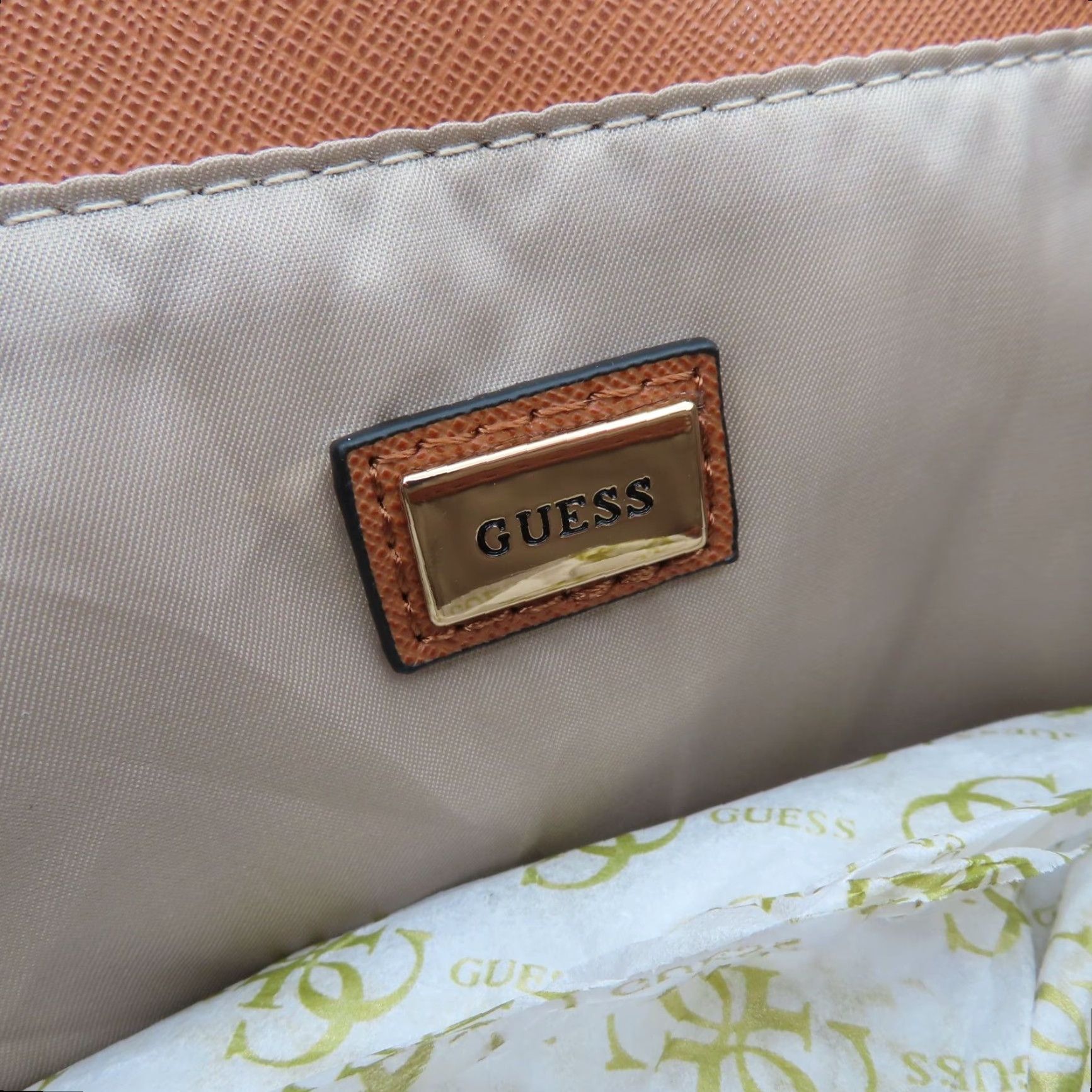 Guess GUESS Wallander Crossbody Bag Faux Leather Brown Cognac Pink Purses Women New Bag Detachable Strap Crossbody Purse Size ONE SIZE - 5 Thumbnail