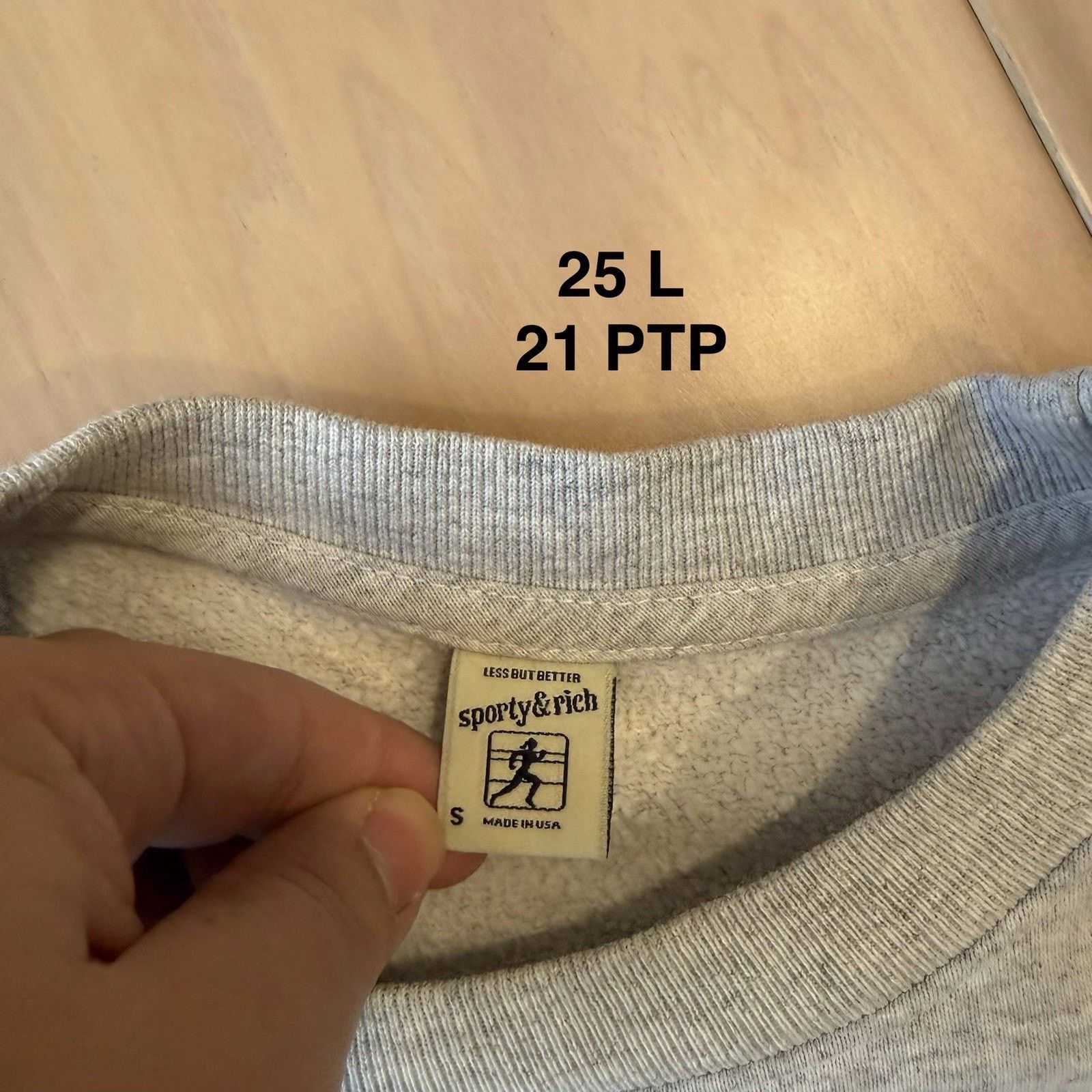 Sporty & Rich Sporty & Rich Sweatshirt Small Gray Minimalist Made in USA Size S / US 4 / IT 40 - 6 Thumbnail