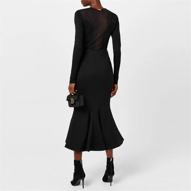 Balmain o1g2r1mq0924 Midi Skirt in Black Size 29" - 5 Thumbnail