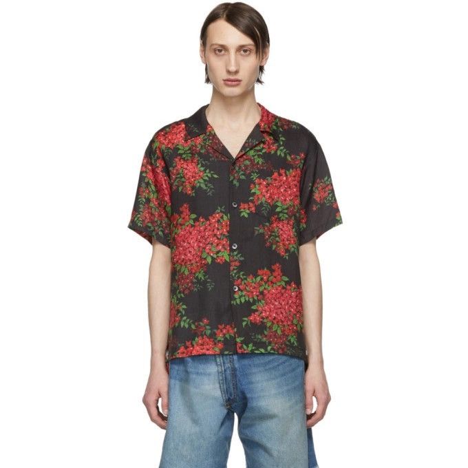 John Elliott John Elliott Black Bougainvillea Bowling Shirt Medium Size US M / EU 48-50 / 2 - 6 Thumbnail