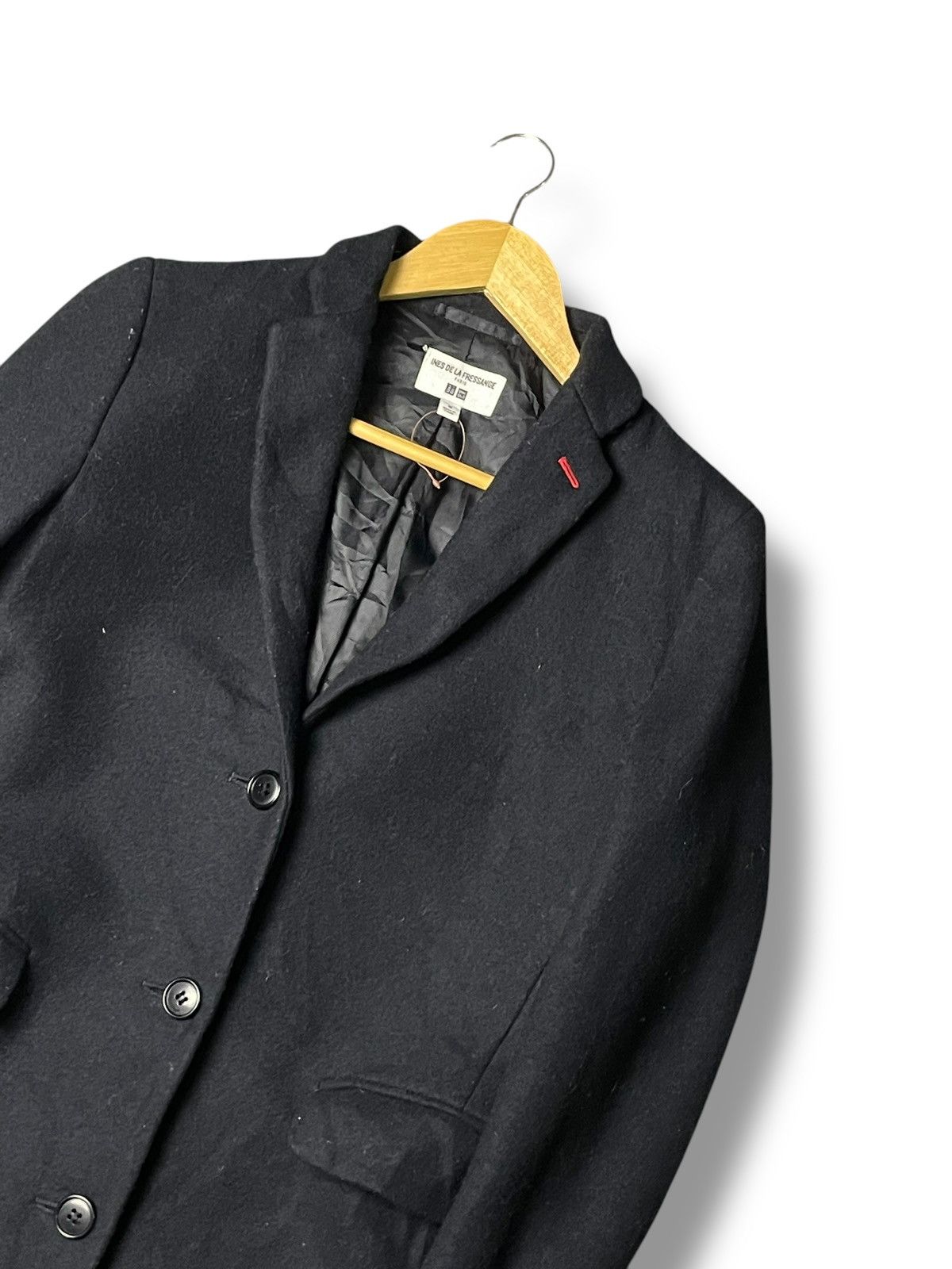 Japanese Brand × Uniqlo × Vintage Ines De La Fressange x Uniqlo Woolblend Chester Coat (89) Size US M / EU 48-50 / 2 - 2 Thumbnail
