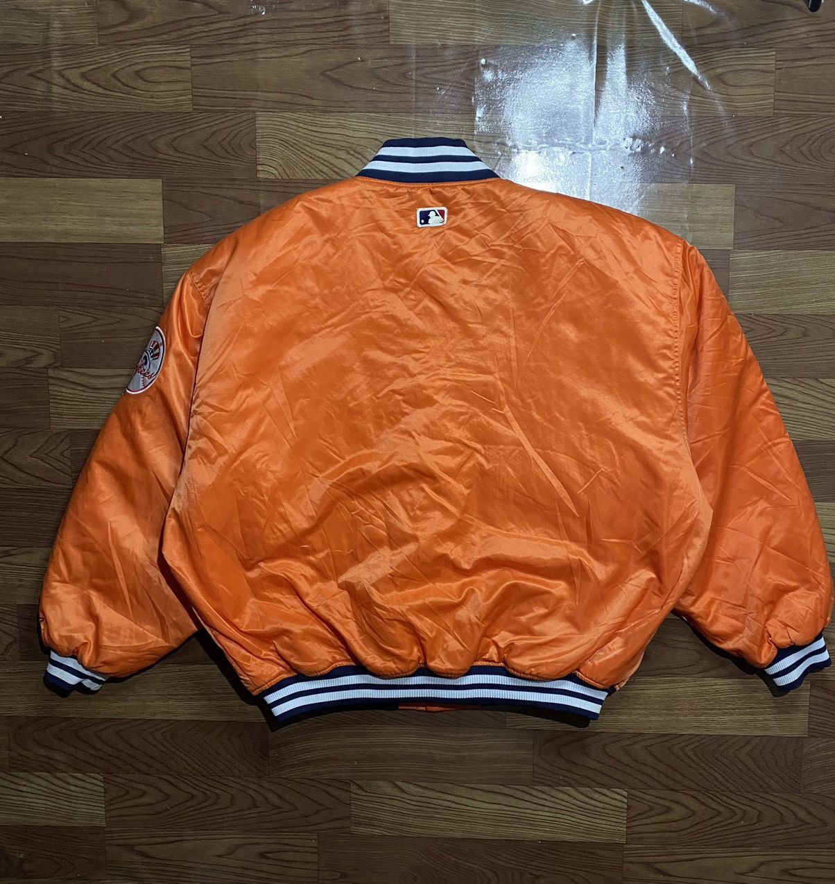 Vintage VINTAGE 90’S STARTER NEW YORK YANKEES SATIN JACKET ORANGE Size US XXL / EU 58 / 5 - 2 Thumbnail