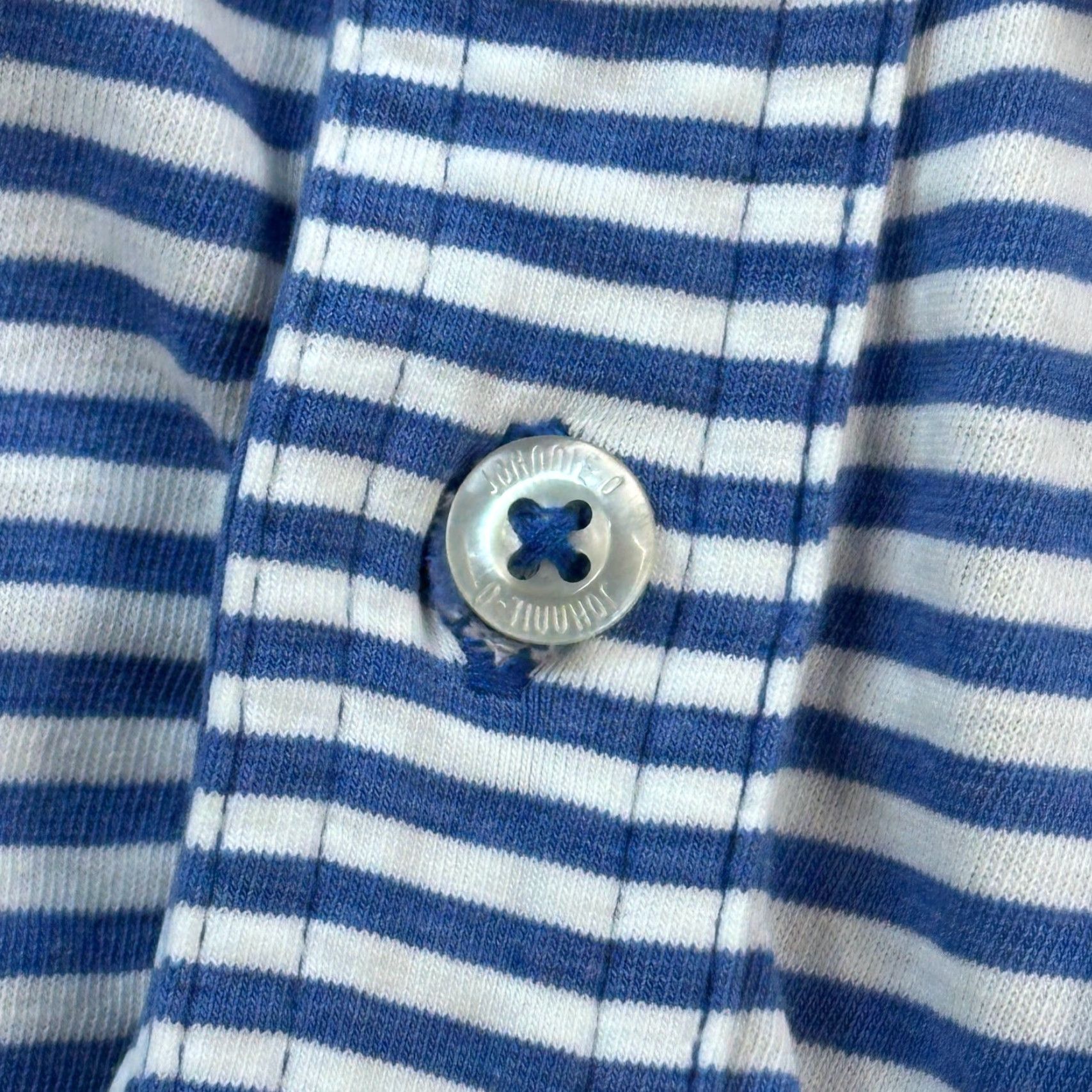 johnnie-O johnnie-O Polo Shirt Mens Medium Blue Striped Lightweight Golf Pocket Shirt Size US M / EU 48-50 / 2 - 4 Thumbnail