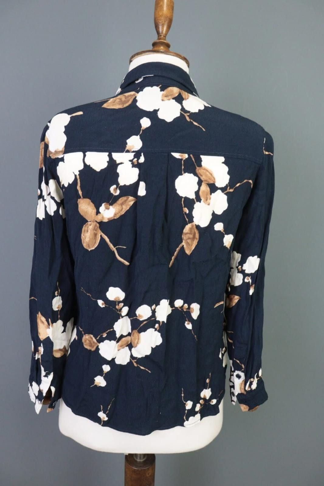 Gianni Valentino GANNI Ryder Crepe Blue Floral Shirt Top Blouse Size S Size S / US 4 / IT 40 - 10 Thumbnail