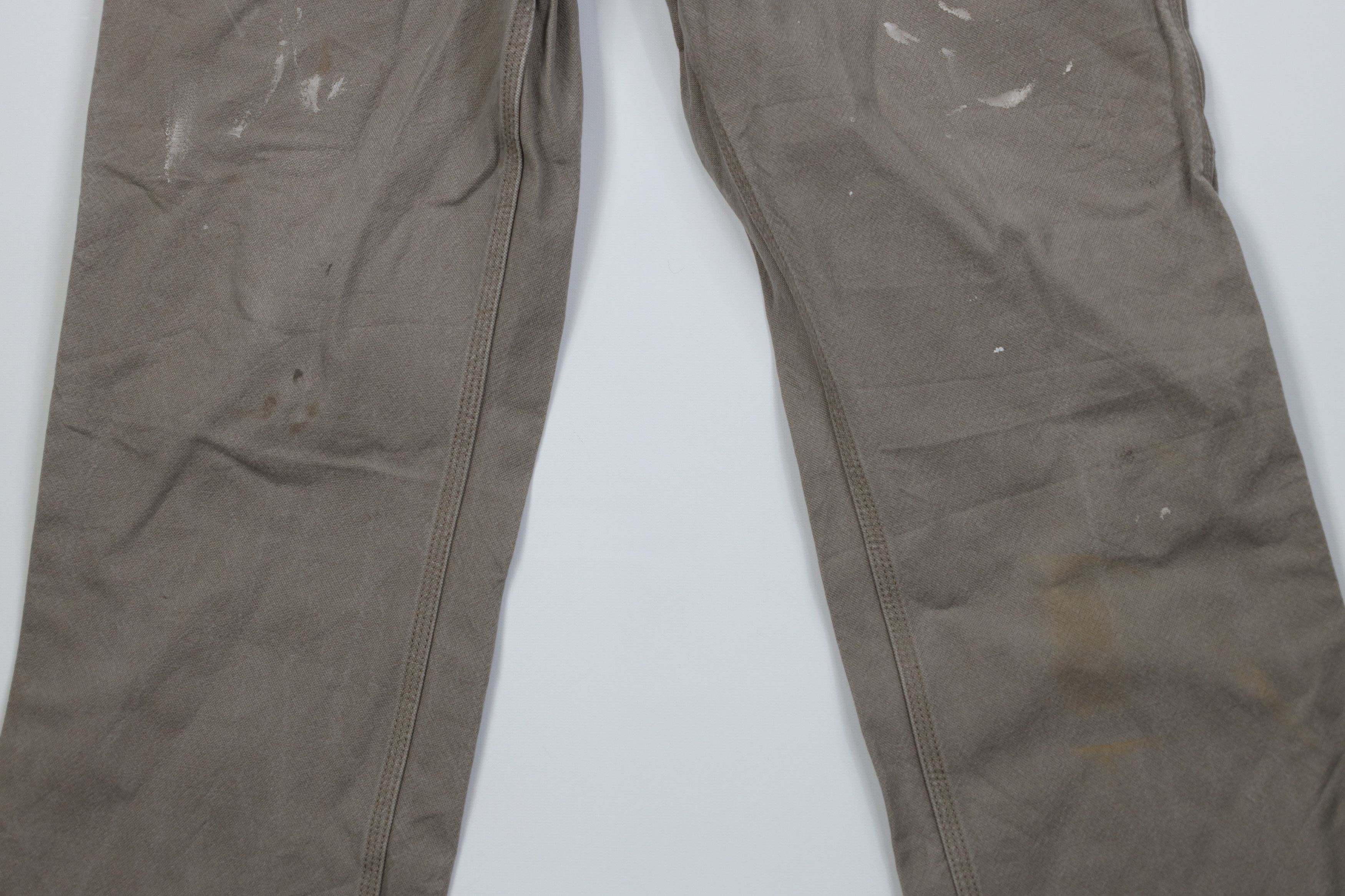Carhartt Vintage Y2K Carhartt Wide Leg Dungaree Canvas Pants Beige Size US 33 - 3 Thumbnail