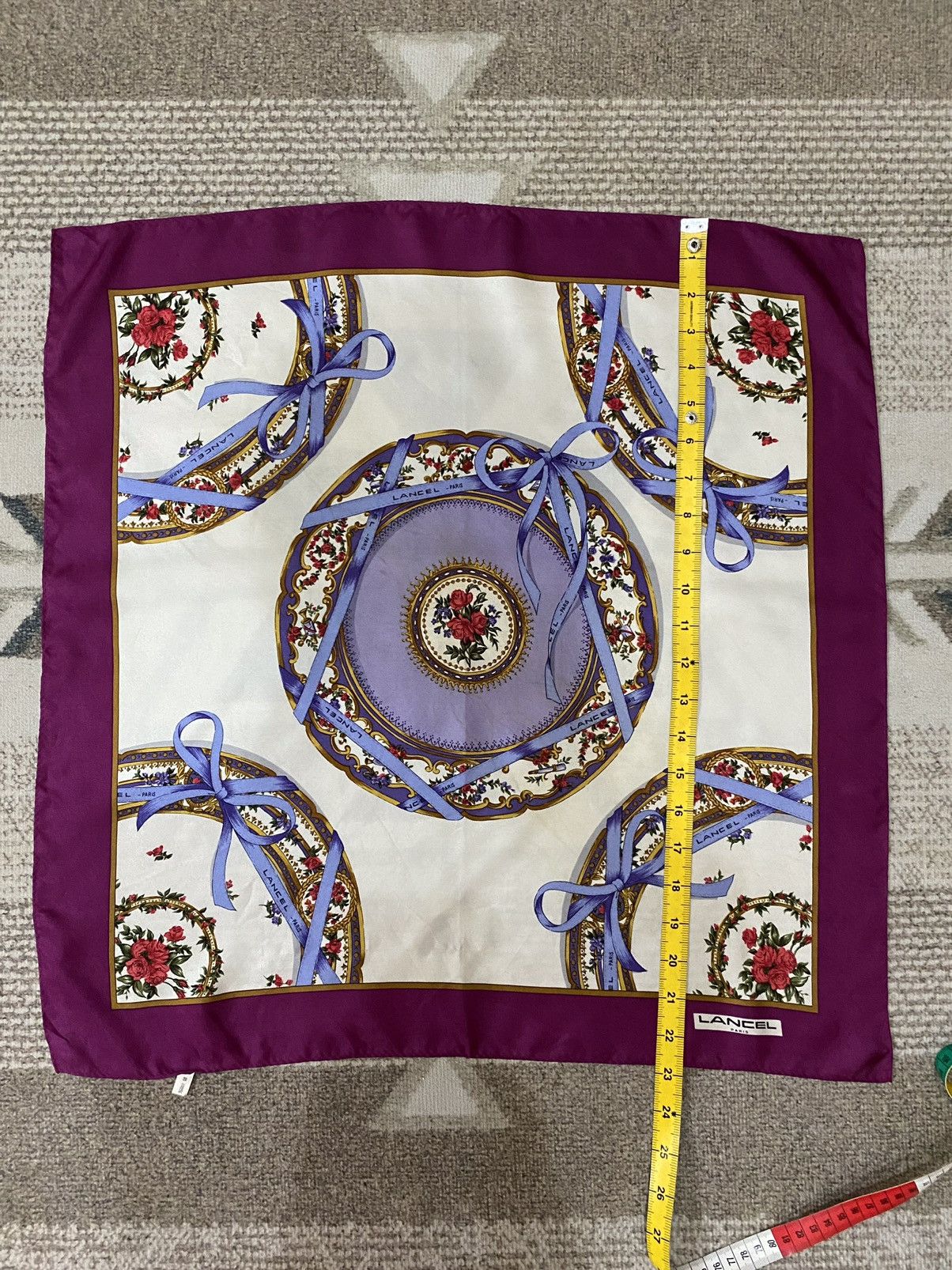 Lancel Lancel Paris Overprint Scarf/Handkerchief/Pocket Suare Size ONE SIZE - 3 Thumbnail
