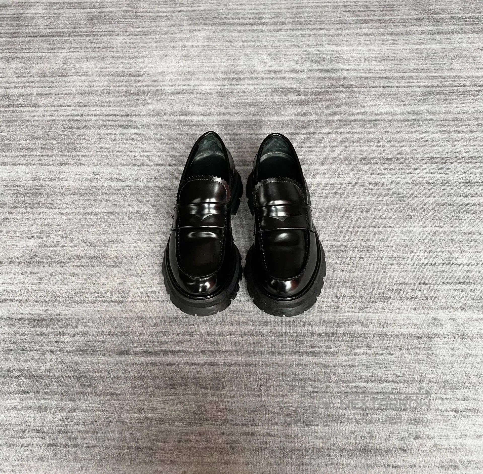 Alexander McQueen black round toe mary jane loafers. Size US 6 / IT 36 - 1 Thumbnail