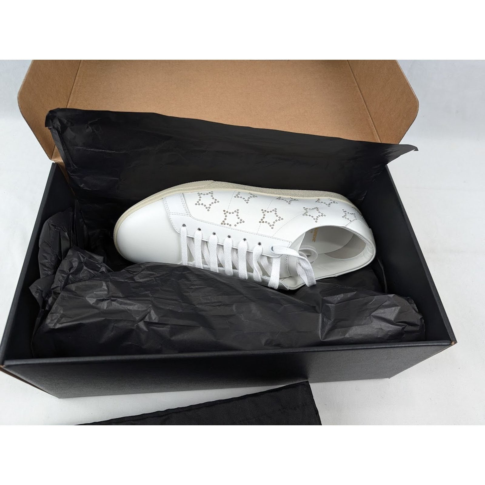 Saint Laurent Paris o1rshd1 SL/06 Star Merid Low-Top Sneakers in Blanc Optique Size US 9.5 / EU 42-43 - 18 Thumbnail