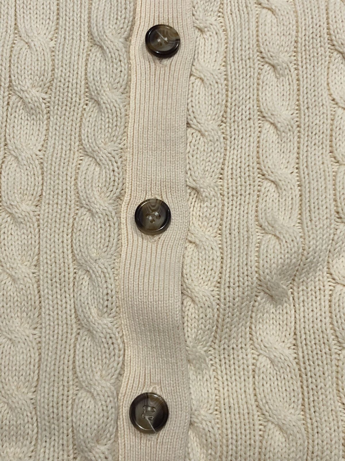 Vintage Vtg 90s Land’s End Cable Knit Cardigan Size M / US 6-8 / IT 42-44 - 2 Thumbnail