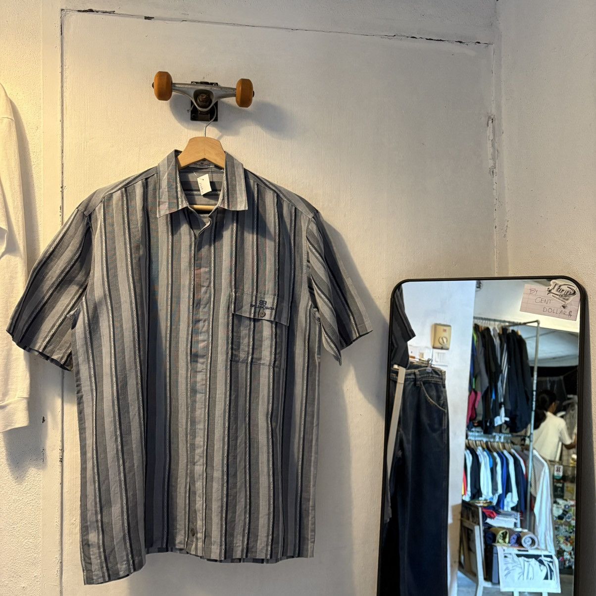Balenciaga Balenciaga Linen BB Logo Button Ups Size US M / EU 48-50 / 2 - 1 Thumbnail