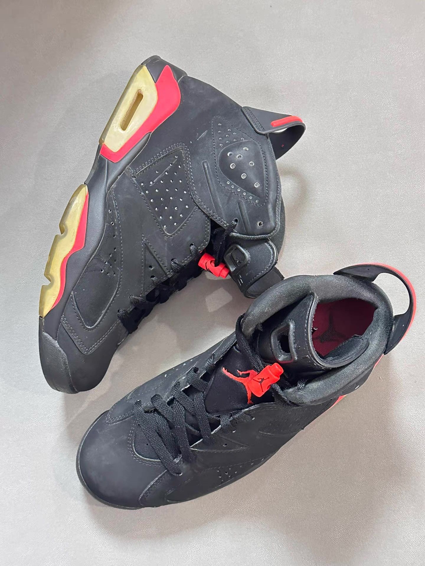Nike Air Jordan 6 Black Red (2014) Ｑ20 Size US 7 / EU 40 - 2 Thumbnail