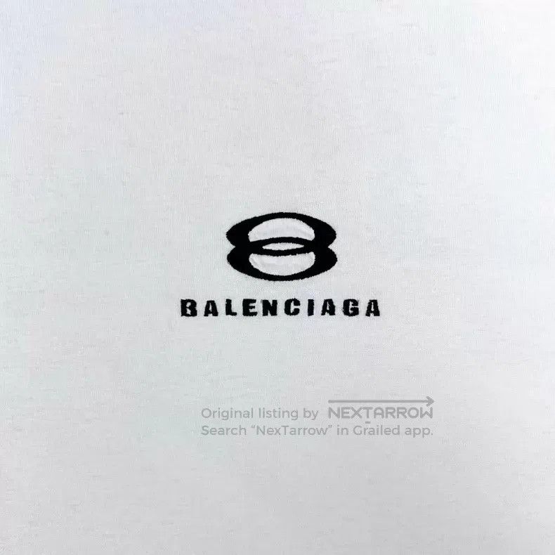 Balenciaga Balenciaga Double Ring Letter Logo Striped Slightly Distre Size US XL / EU 56 / 4 - 4 Thumbnail