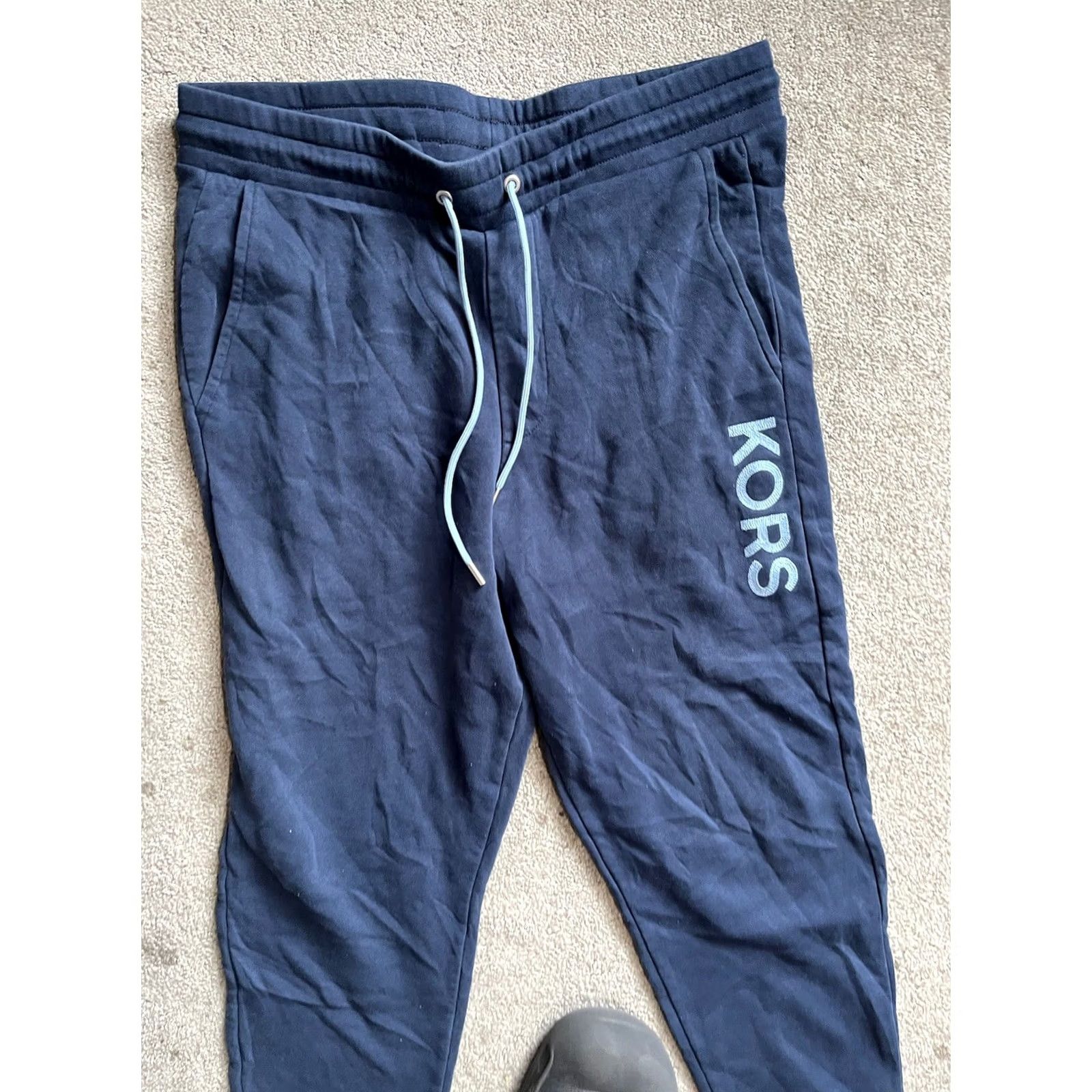 Michael Kors Michael Kors Men's Sweatpants M Blue Logo Jogger Lounge Pants Size US 31 - 2 Thumbnail