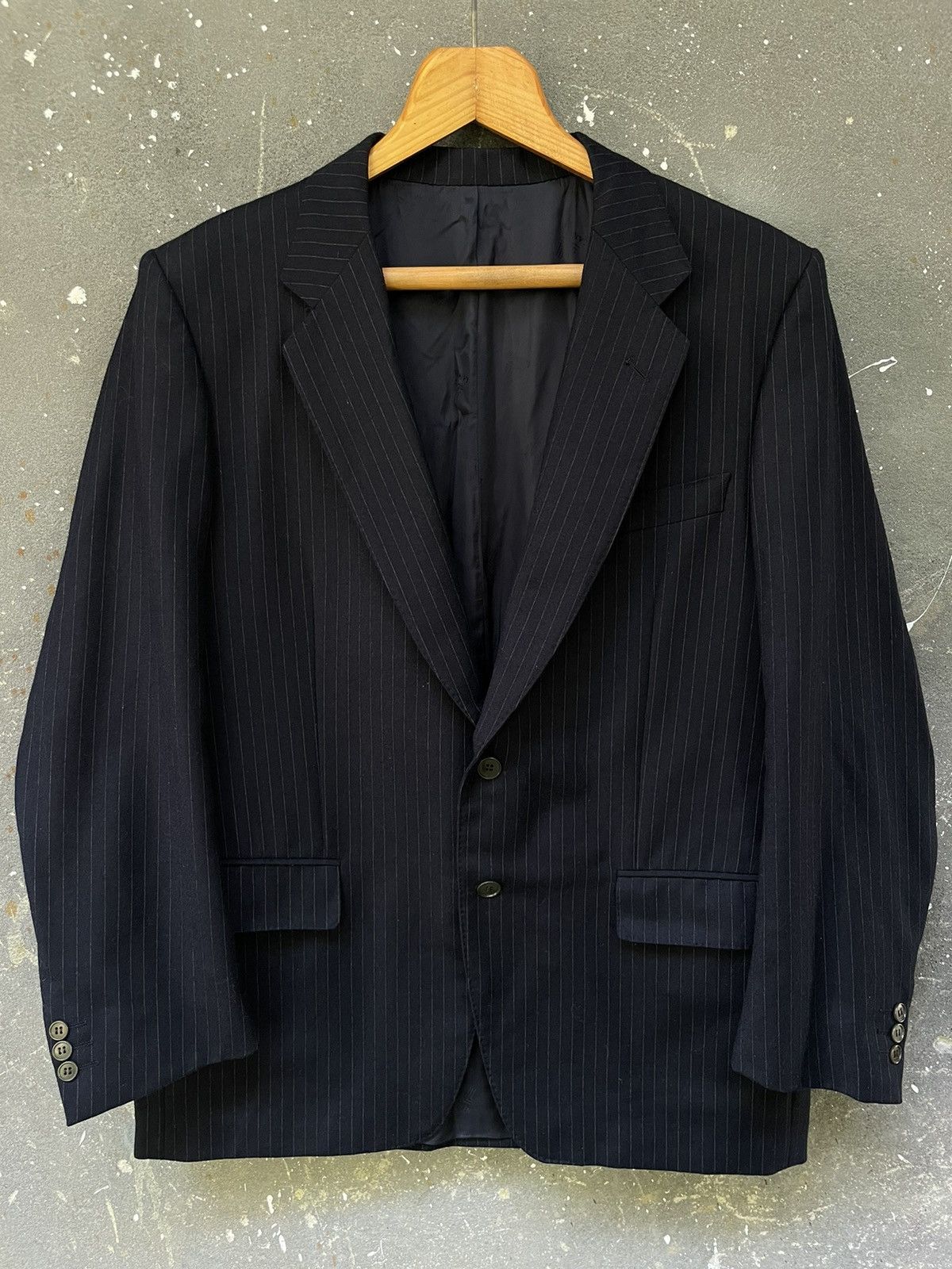 Lanvin Vintage 80’s Lanvin Wool Lana Vergine Blazer RARE Size 50R - 2 Thumbnail
