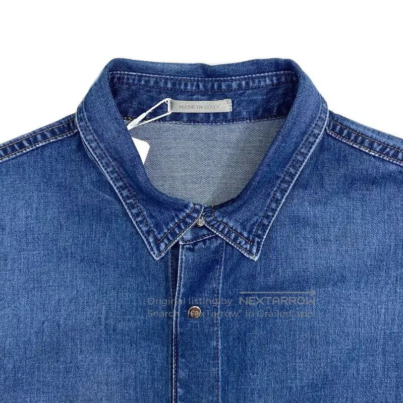 Dior Dior Short Sleeve Dark Blue Cotton Shirt . Size US M / EU 48-50 / 2 - 5 Thumbnail