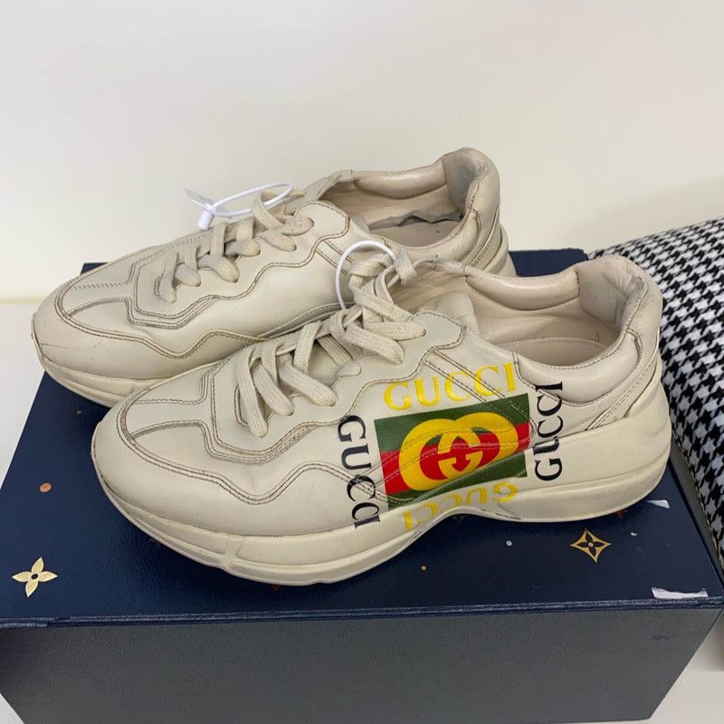 Gucci Gucci Rhyton Logo Platform Sneakers for Men Size US 8 / EU 41 - 1 Thumbnail