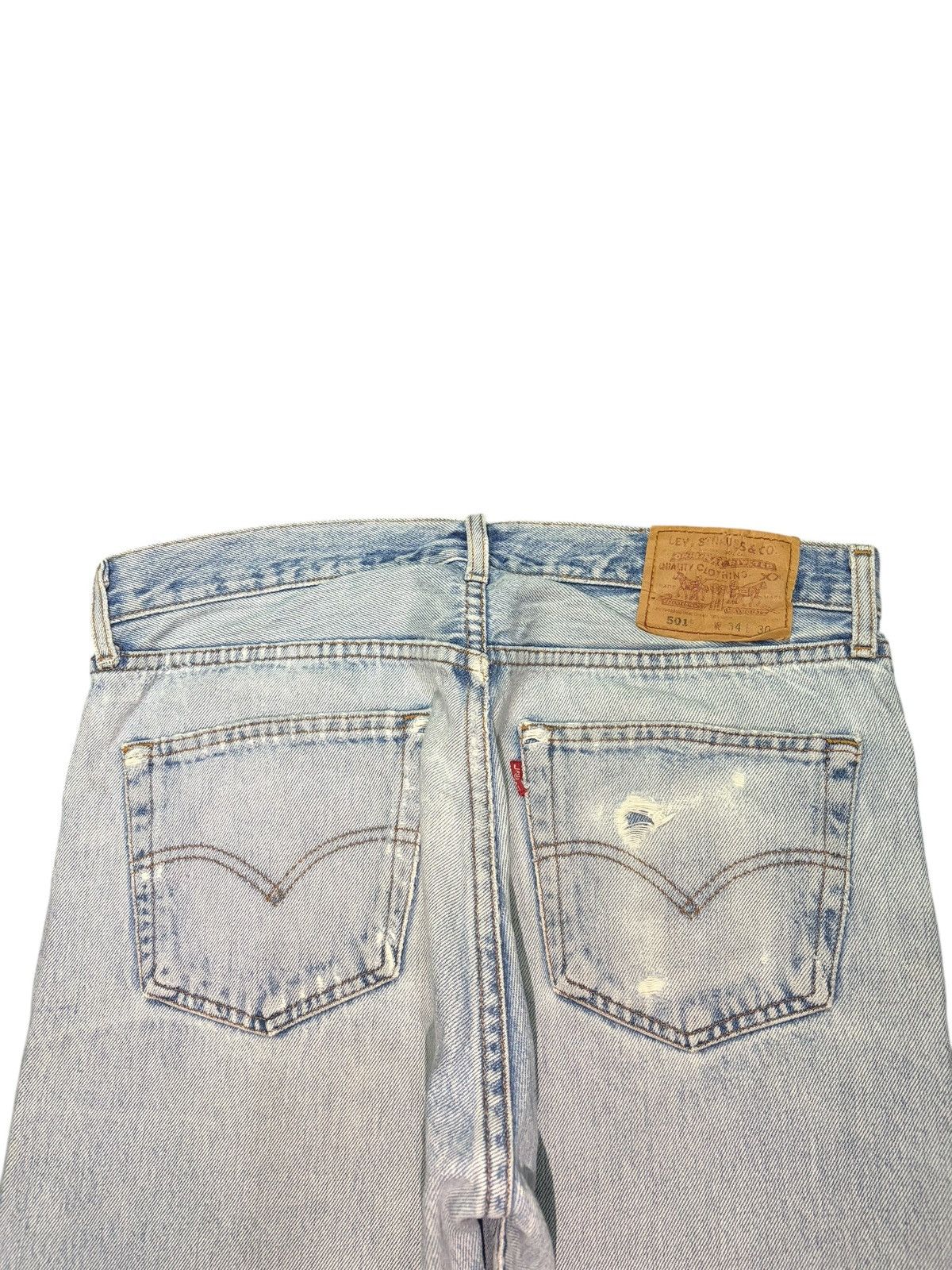 Levi's Vintage 90s Levis 501 Faded Wash Distressed Jeans Size US 32 / EU 48 - 4 Thumbnail