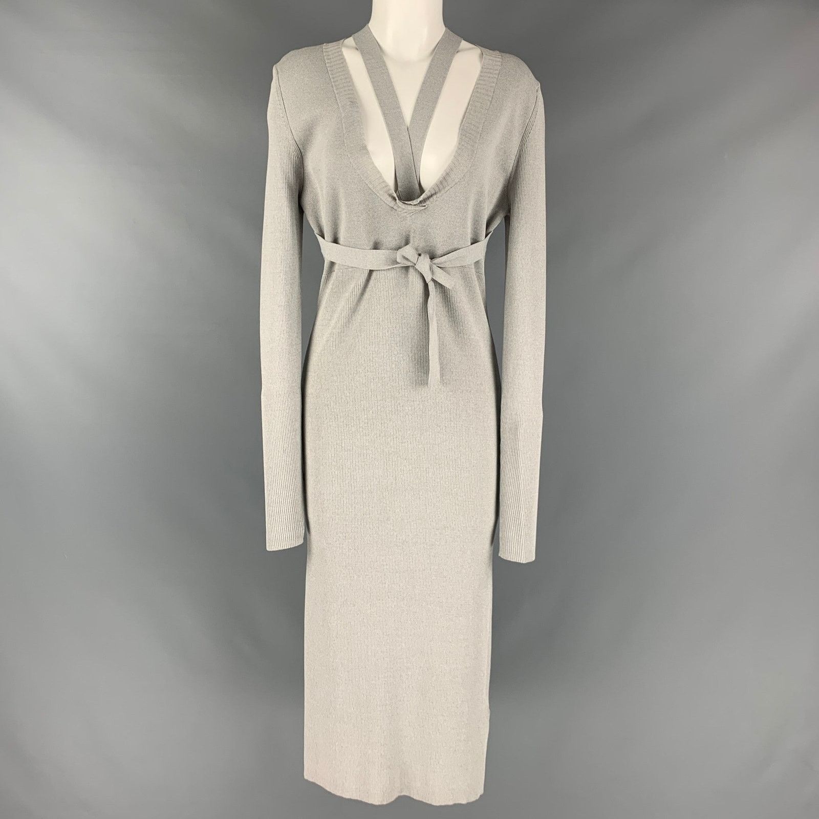 Dion Lee DION LEE Size M Grey Viscose Blend Midi Mid-Calf Dress Size M / US 6-8 / IT 42-44 - 1 Thumbnail