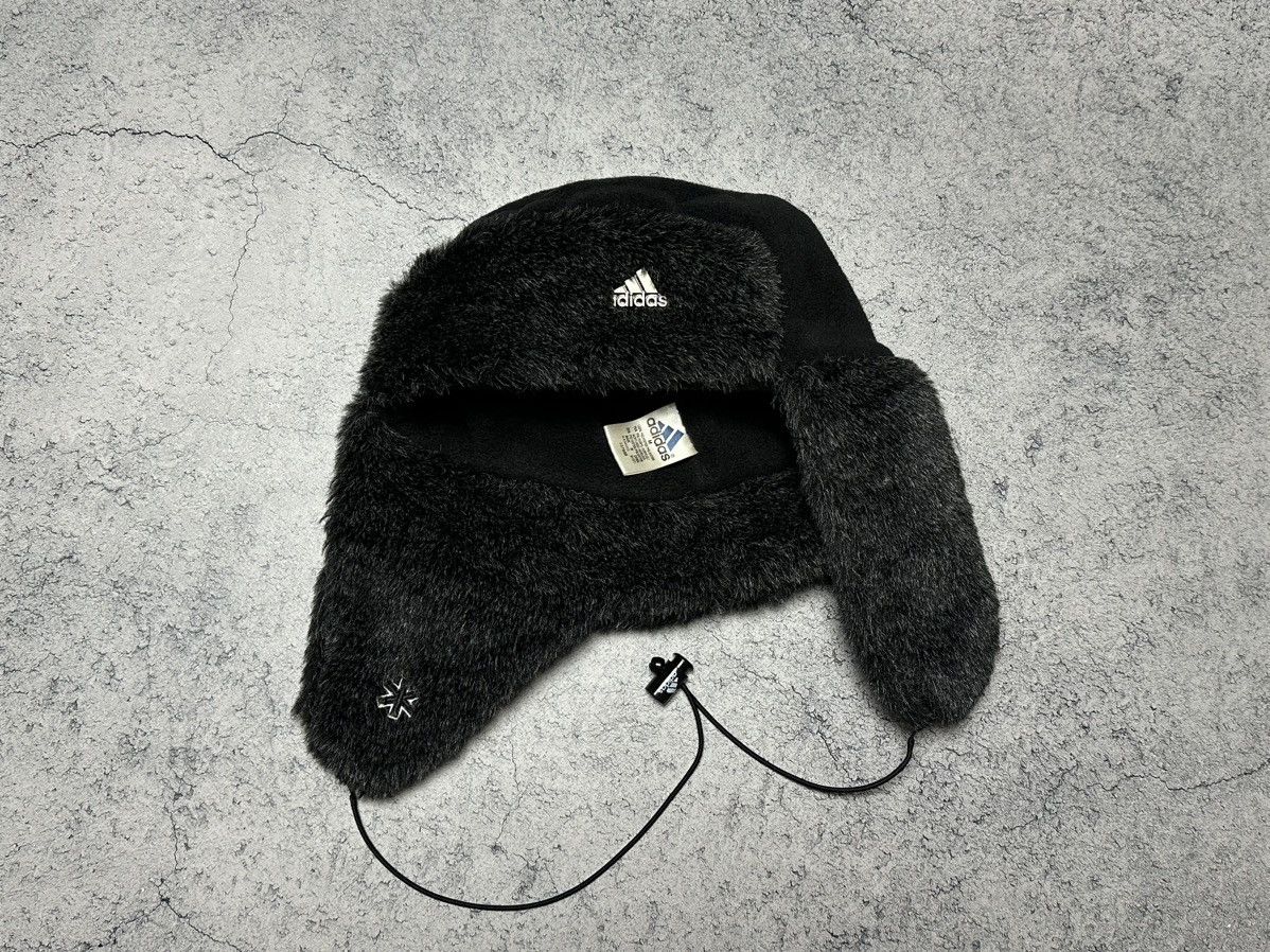 Adidas Vintage Adidas Fleece Trapper Hat Faux Fur Metal Logo Size ONE SIZE - 7 Thumbnail