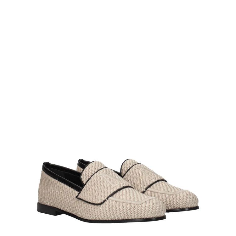 Max Mara ob1o1e1124 Fabric Loafers in Beige Size US 6 / IT 36 - 2 Thumbnail