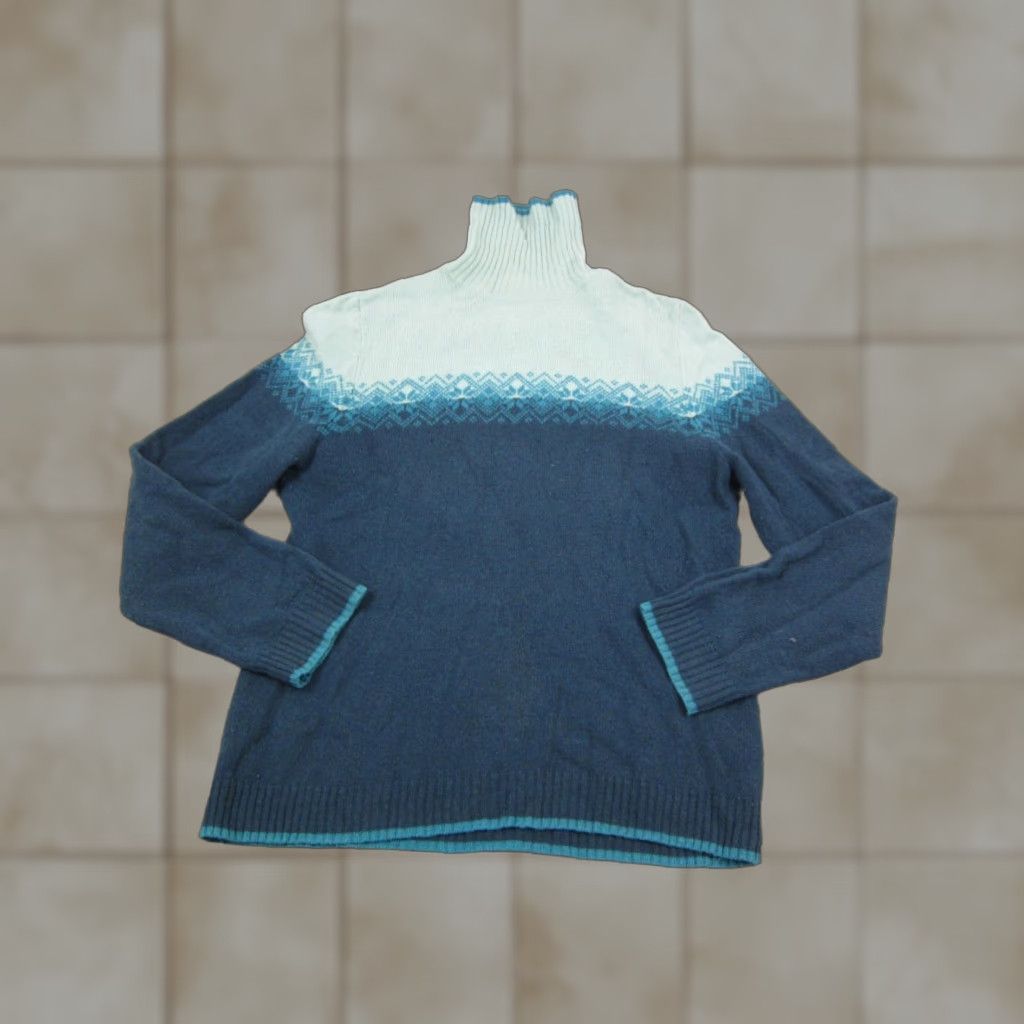 Old Navy VINTAGE Old Navy Sweater Women's XL Blue Turtleneck Wool Knit 90s Pullover Warm Casual Mens Womens Belts? Size XL / US 12-14 / IT 48-50 - 1 Thumbnail