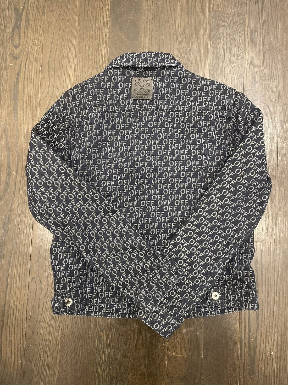 Vintage (2013) OFF-WHITE Round Packet Jacquard Jacket Size US XS / EU 42 / 0 - 4 Thumbnail
