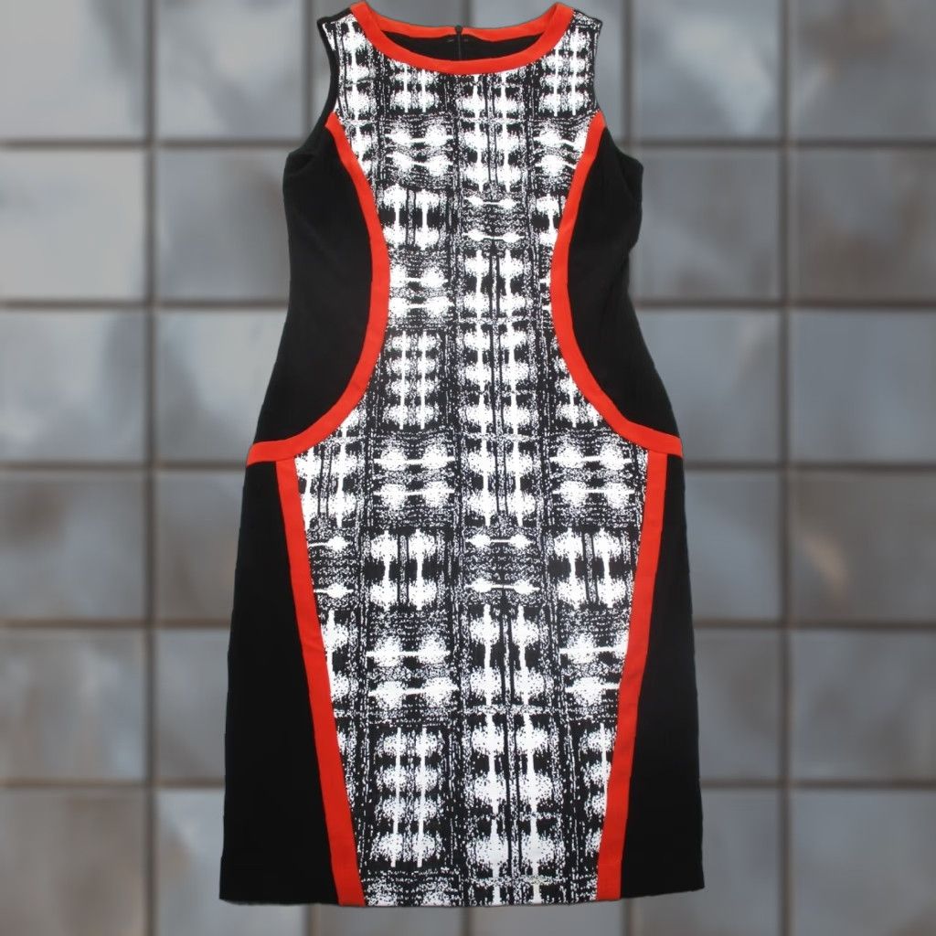 Joseph Ribkoff VINTAGE Joseph Ribkoff Dress Fitted Classic Sheath 8 Midi Black Sleeveless Round Neck Zip Women Size M / US 6-8 / IT 42-44 - 1 Thumbnail