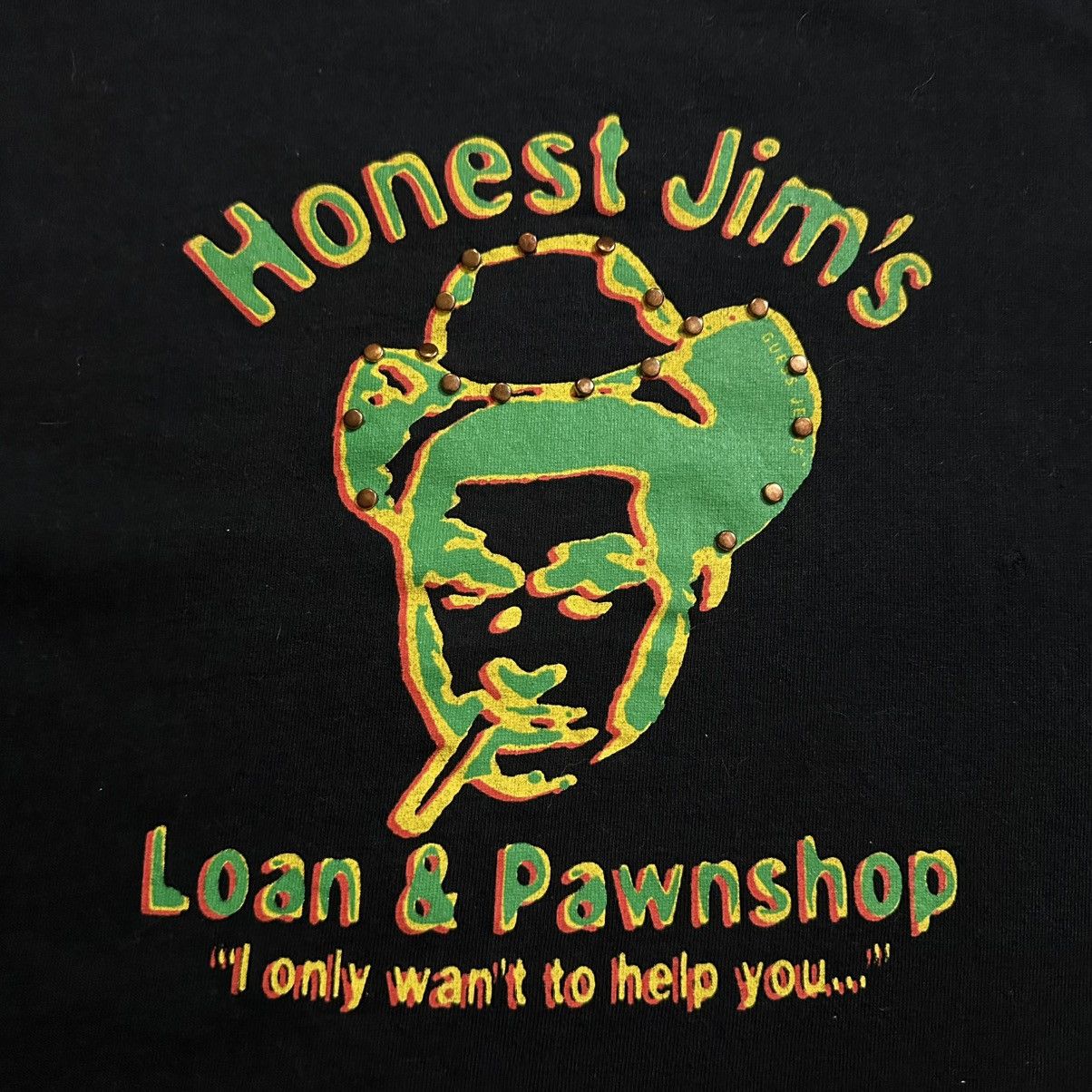 Guess VTG RARE 90s Guess Jeans Honest Joe’s Tank Top Studded Smoke Size US L / EU 52-54 / 3 - 6 Thumbnail
