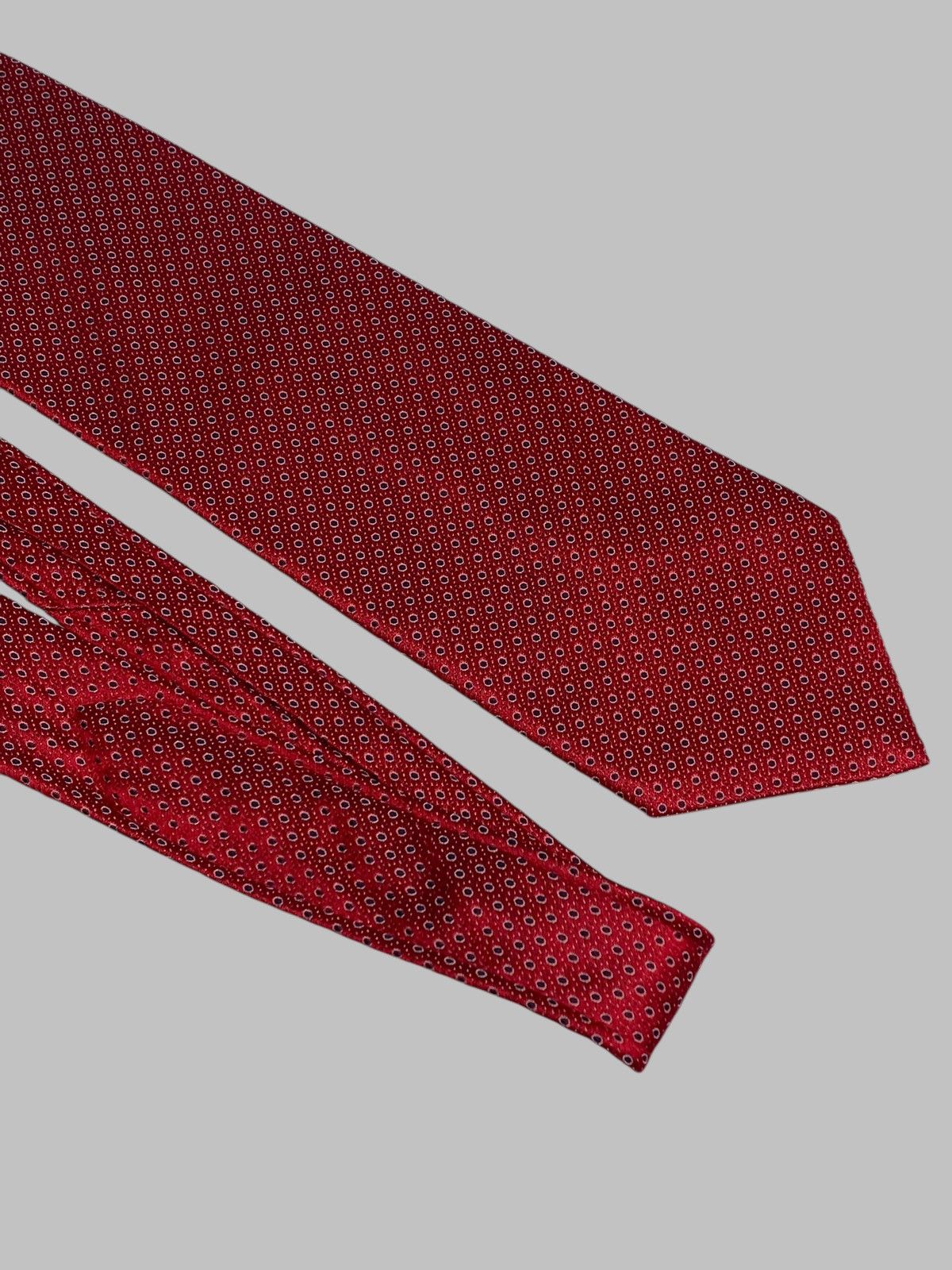 Other Italo Ferretti Tie Red 100% Silk Size ONE SIZE - 16 Thumbnail