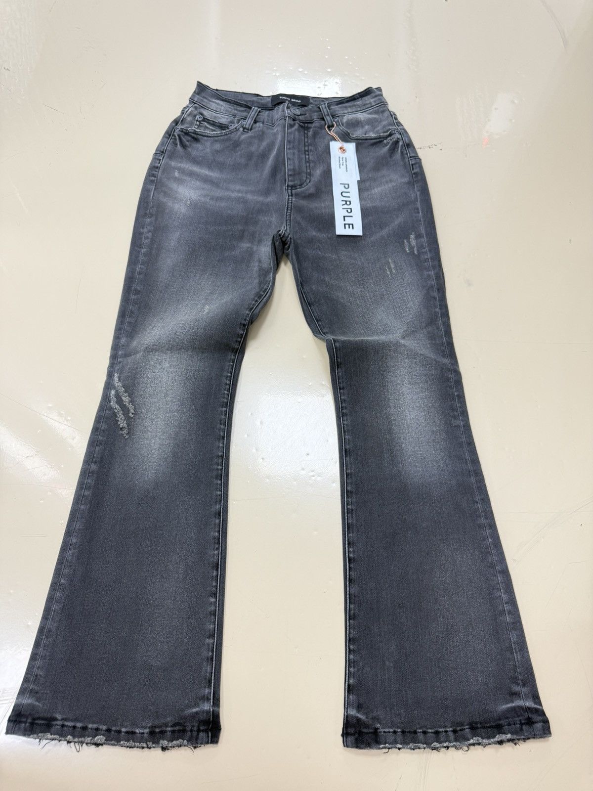 Other Purple Brand Flare Washed Black Jeans Size 26" / US 2 / IT 38 - 1 Thumbnail