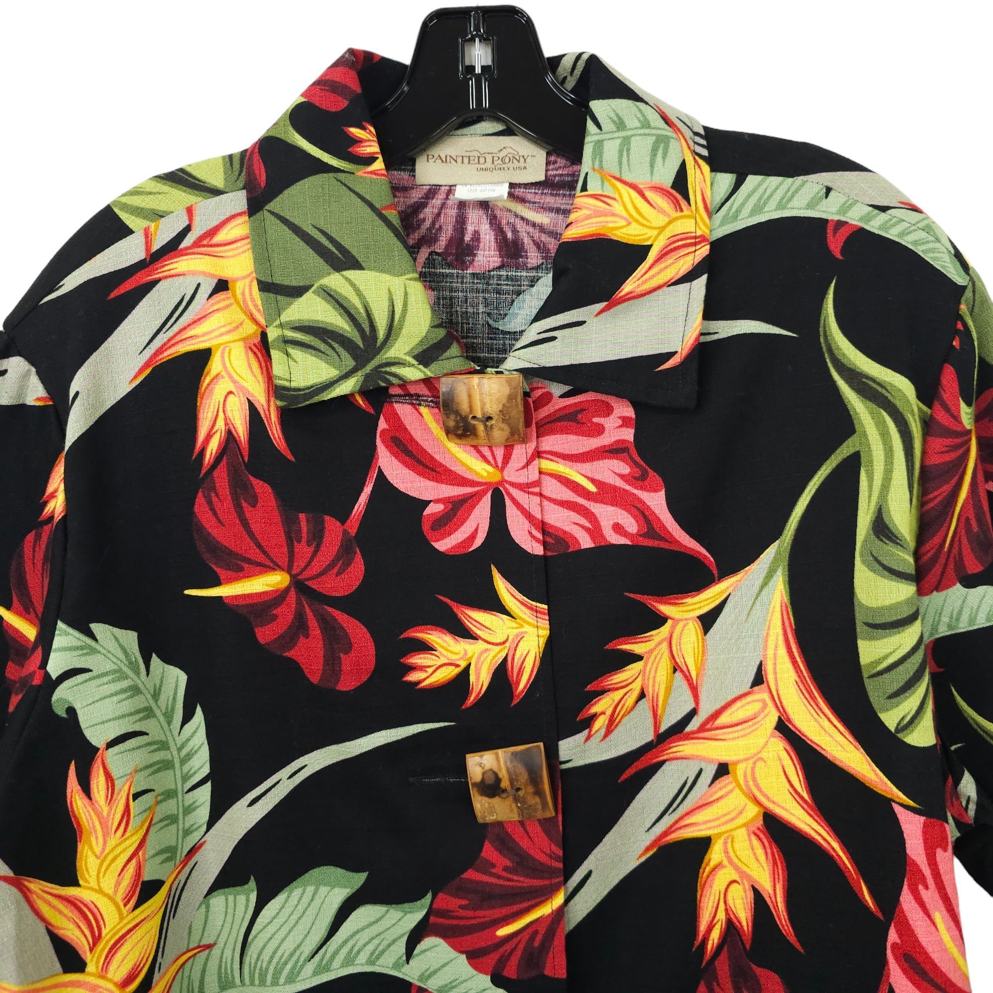 Other Painted Pony Floral Print Jacket Womens Size XL Cotton Size XL / US 12-14 / IT 48-50 - 10 Thumbnail