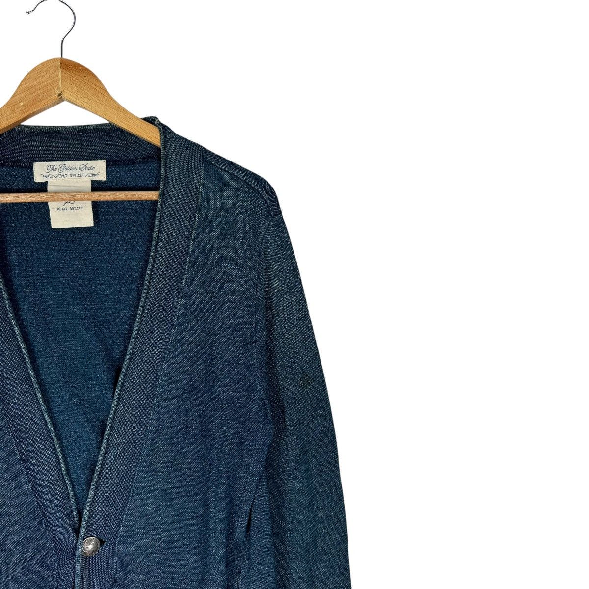 Remi Relief ☀️REMI RELIEF JAPAN INDIGO CARDIGAN SWEATER Size US S / EU 44-46 / 1 - 4 Thumbnail