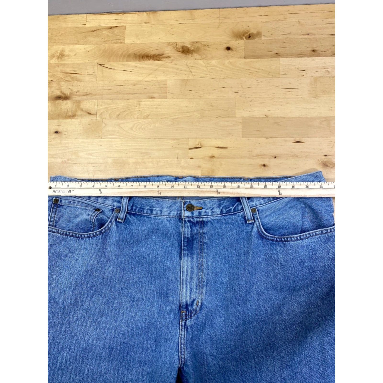 Eddie Bauer VINTAGE Eddie Bauer Denim Jeans Mens 44x34 Blue Light Wash Straight Regular 31in 10819 Size US 44 / EU 60 - 7 Thumbnail