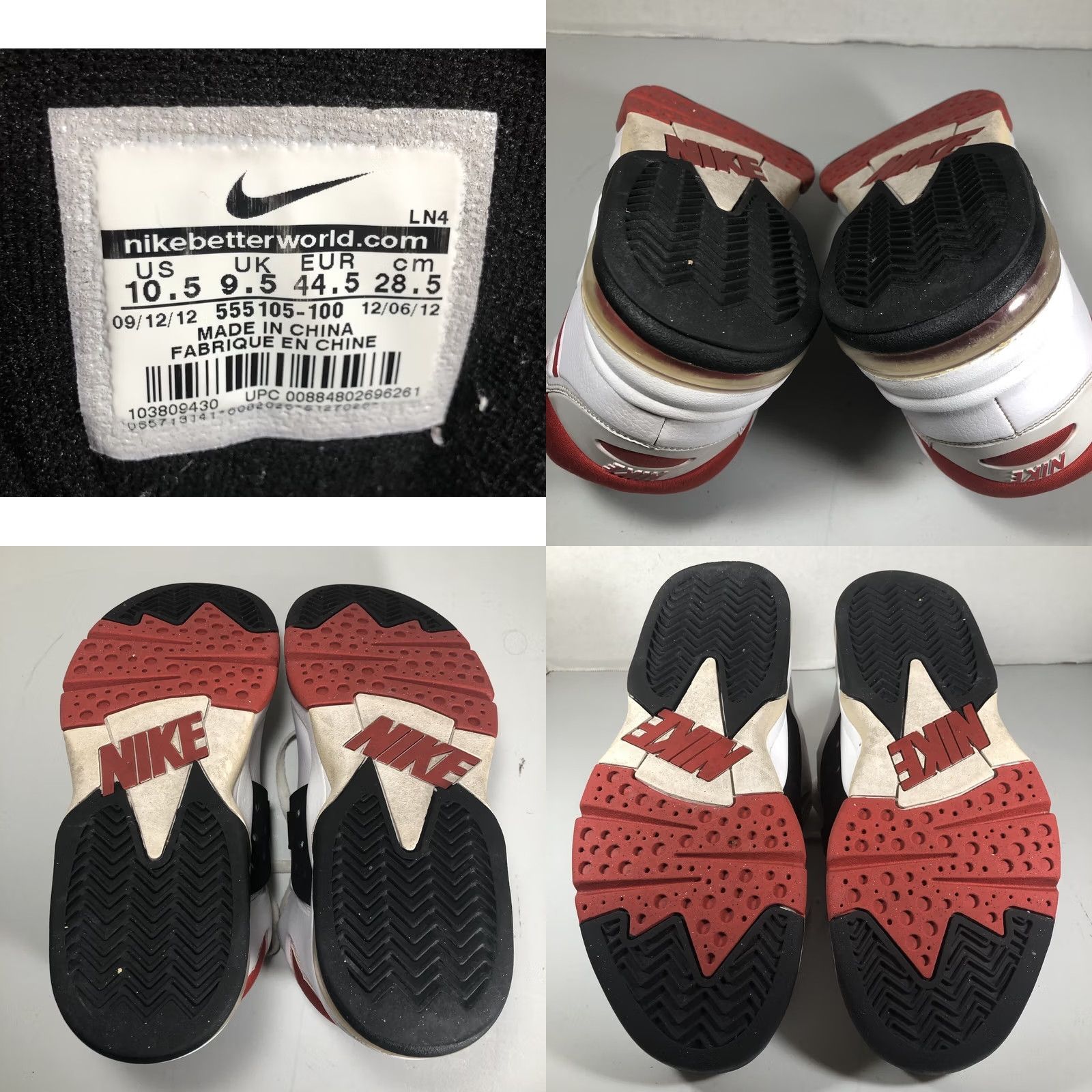 Nike Nike Air Force Max Charles Barkley 2012 Men Size 10.5 555105-100 White Red Black Sneaker Basketball Nike Charles Barkley Shoes Men Size US 10 / EU 43 - 8 Thumbnail