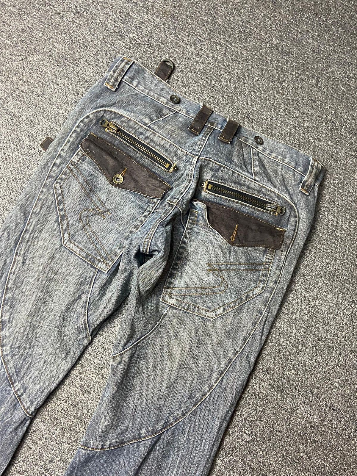 semanticdesign Semantic Design Distressed Denim Flare Jeans (151) Size US 33 - 2 Thumbnail