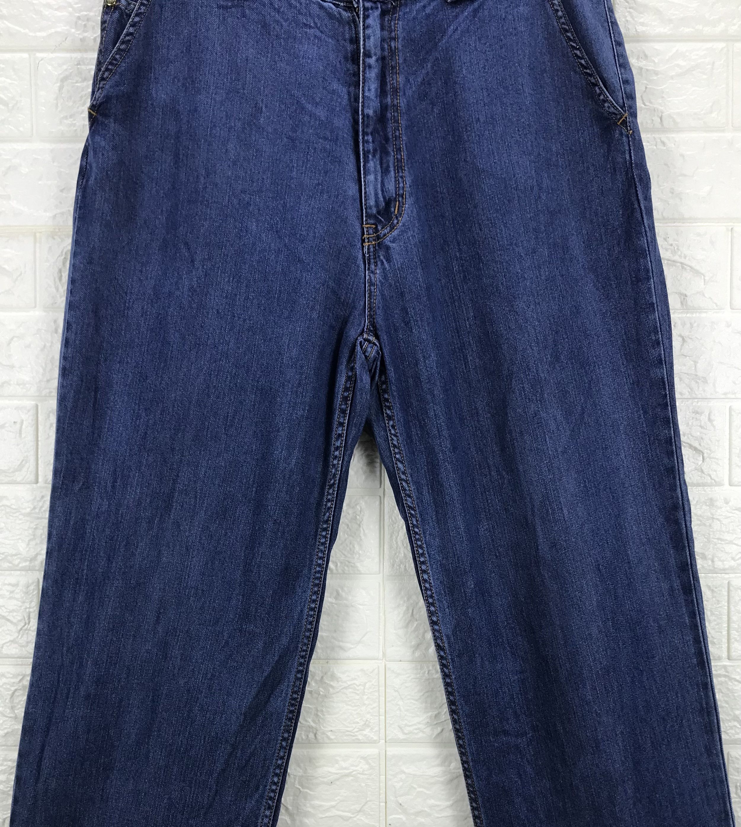 Giovanni Valentino Vintage Giovanni Valentino Embroidered Indigo Denim Pants Size US 31 - 7 Thumbnail
