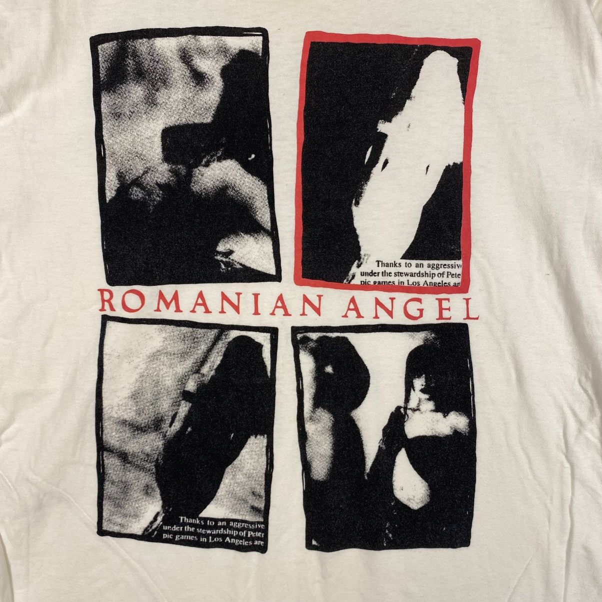 Vintage Vintage 80's ROMANIAN ANGEL Photography Graphic Tee Shirt Size US M / EU 48-50 / 2 - 2 Thumbnail