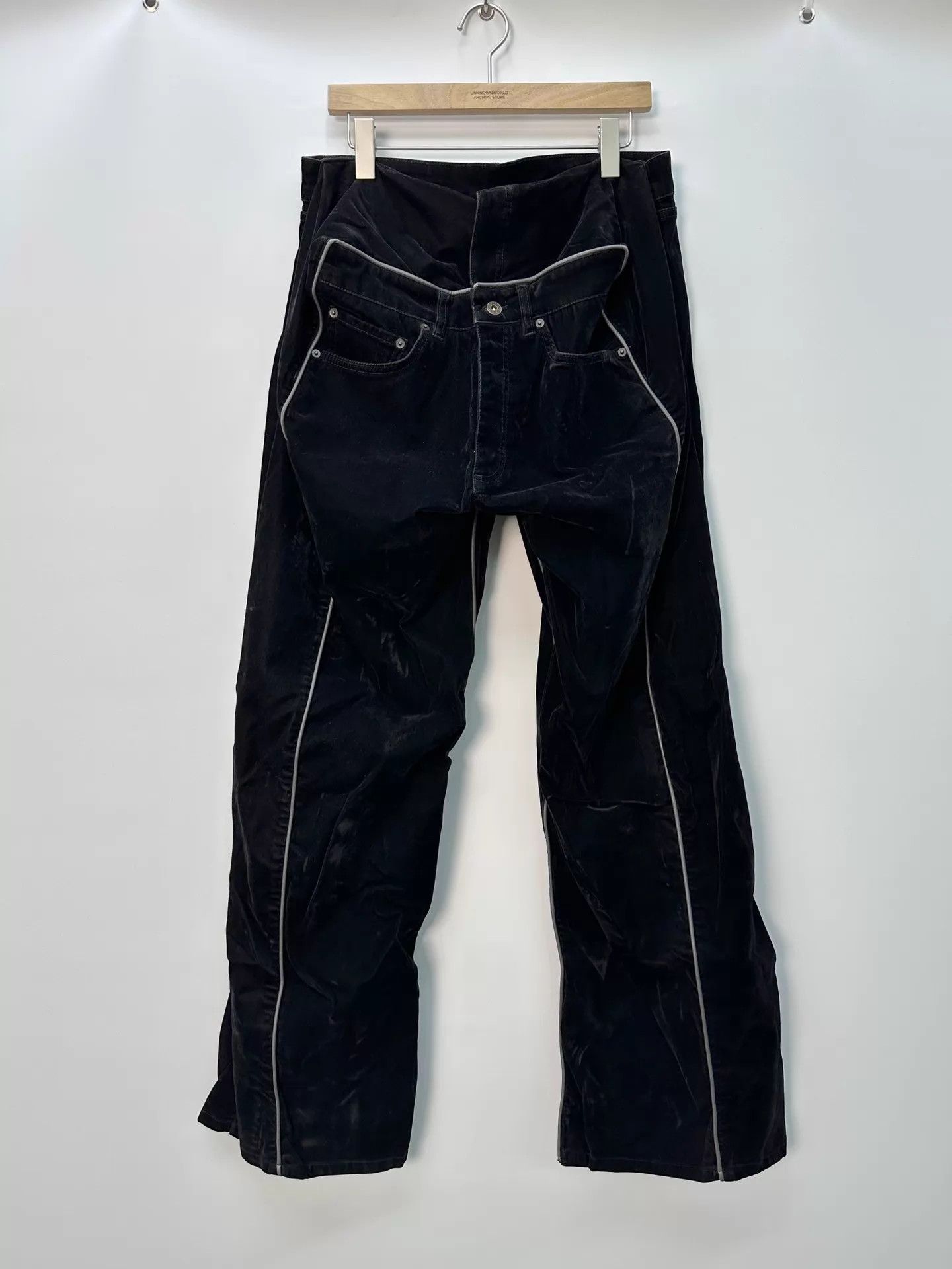 Y/Project Y/Project Deconstructed Velvet Wide Leg M New Size US 32 / EU 48 - 1 Thumbnail