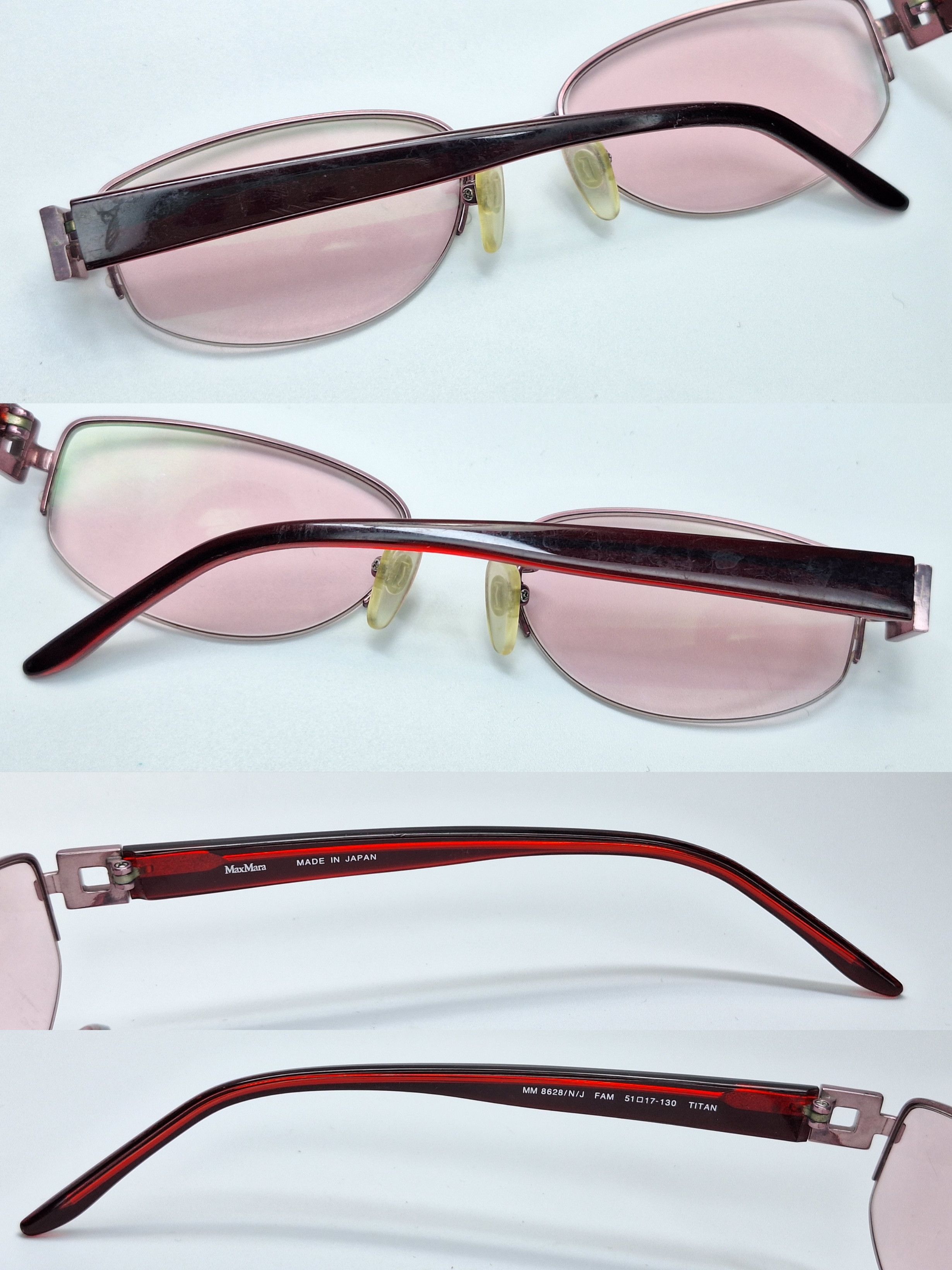 Max Mara Max Mara MM-8628 Titanium Semi-Rimless Vintage Eyeglass Size ONE SIZE - 5 Thumbnail