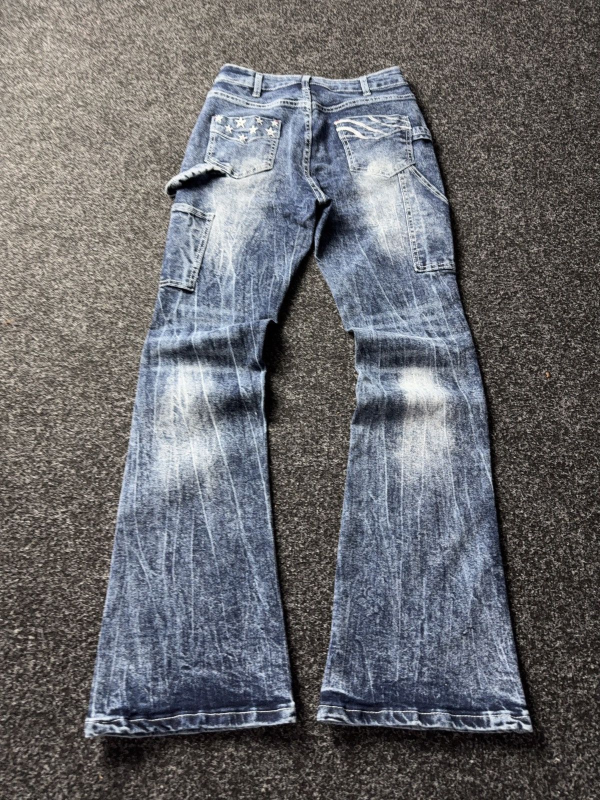 Japanese Brand × Vintage Vintage 90s Low Waist Flare Jeans Y2K Japanese Vibe Size 27" / US 4 / IT 40 - 7 Thumbnail