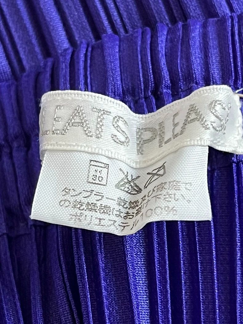 Issey Miyake Issey Miyake size:3 Blue pleated skirt Size 22" - 3 Thumbnail