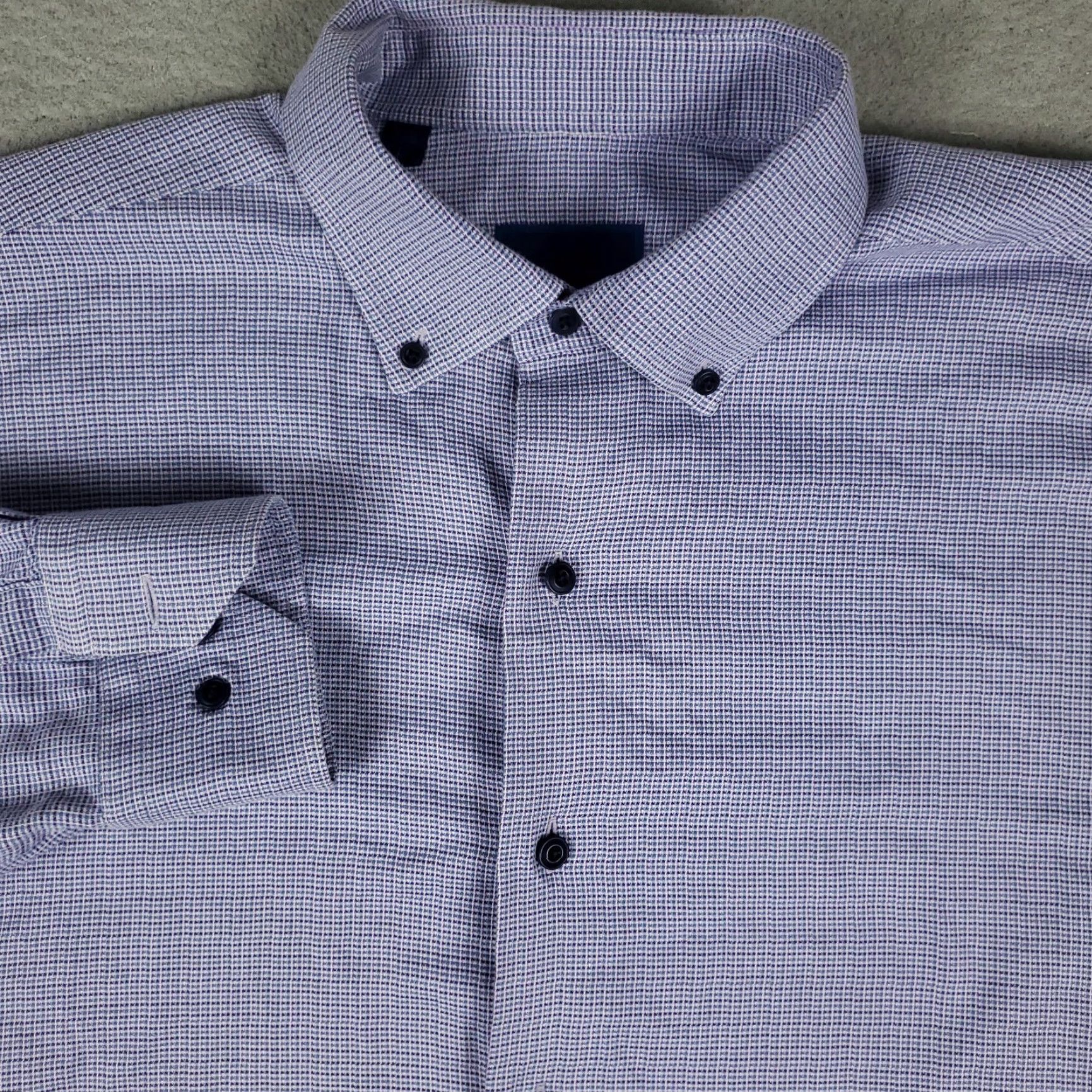David Donahue David Donahue Shirt Mens Large Blue Purple Button-Up Long Sleeve Casual Business Formal Workwear 100% Cotton Button-Up Size US L / EU 52-54 / 3 - 2 Thumbnail
