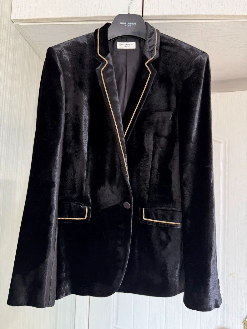 Saint Laurent Paris Saint Laurent Paris Black velvet jacket-2506 Size US L / EU 52-54 / 3 - 4 Thumbnail