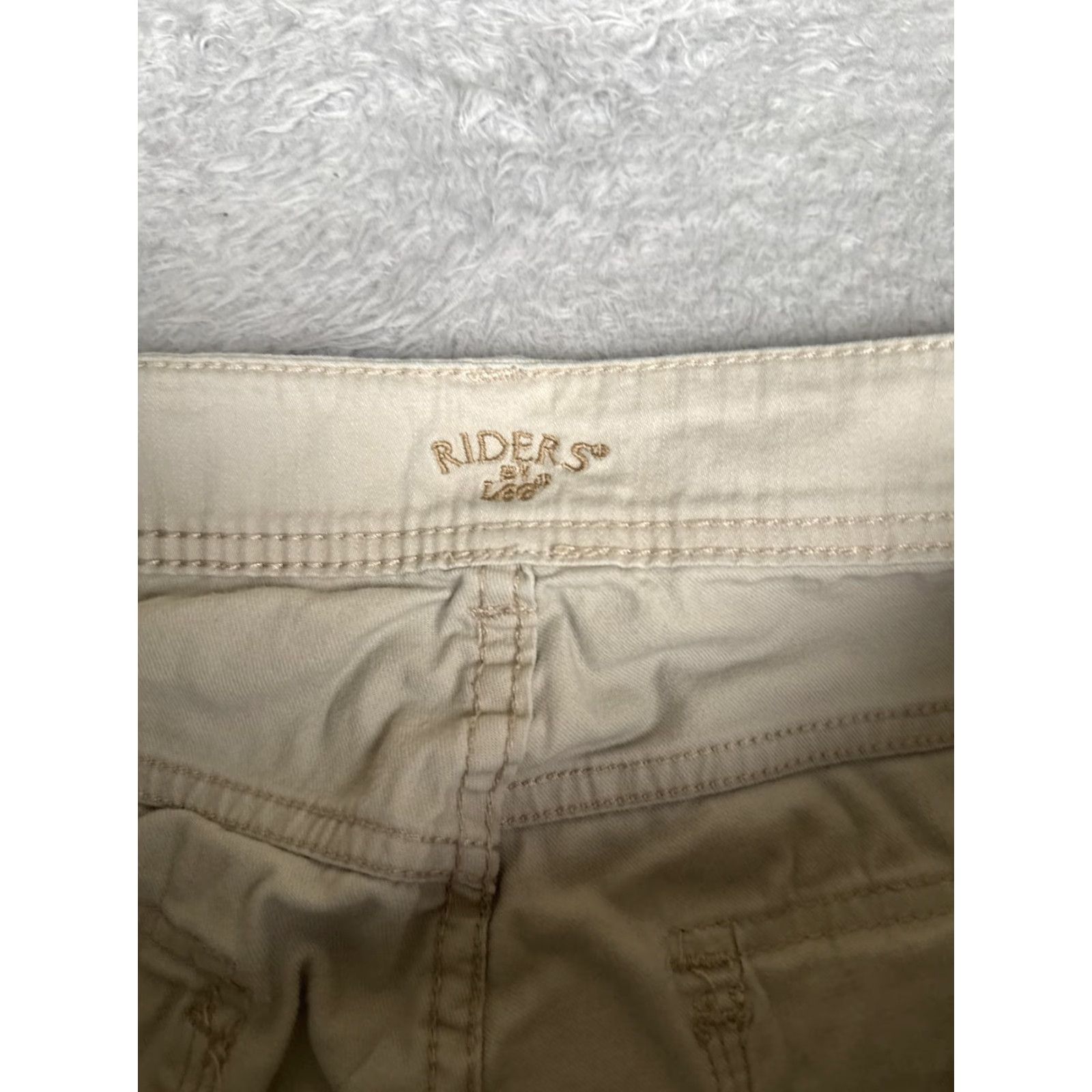 Lee Riders By Lee Jeans Womens 8P Petite Beige Mid Rise Straight Jeans Size 30" / US 8 / IT 44 - 6 Thumbnail